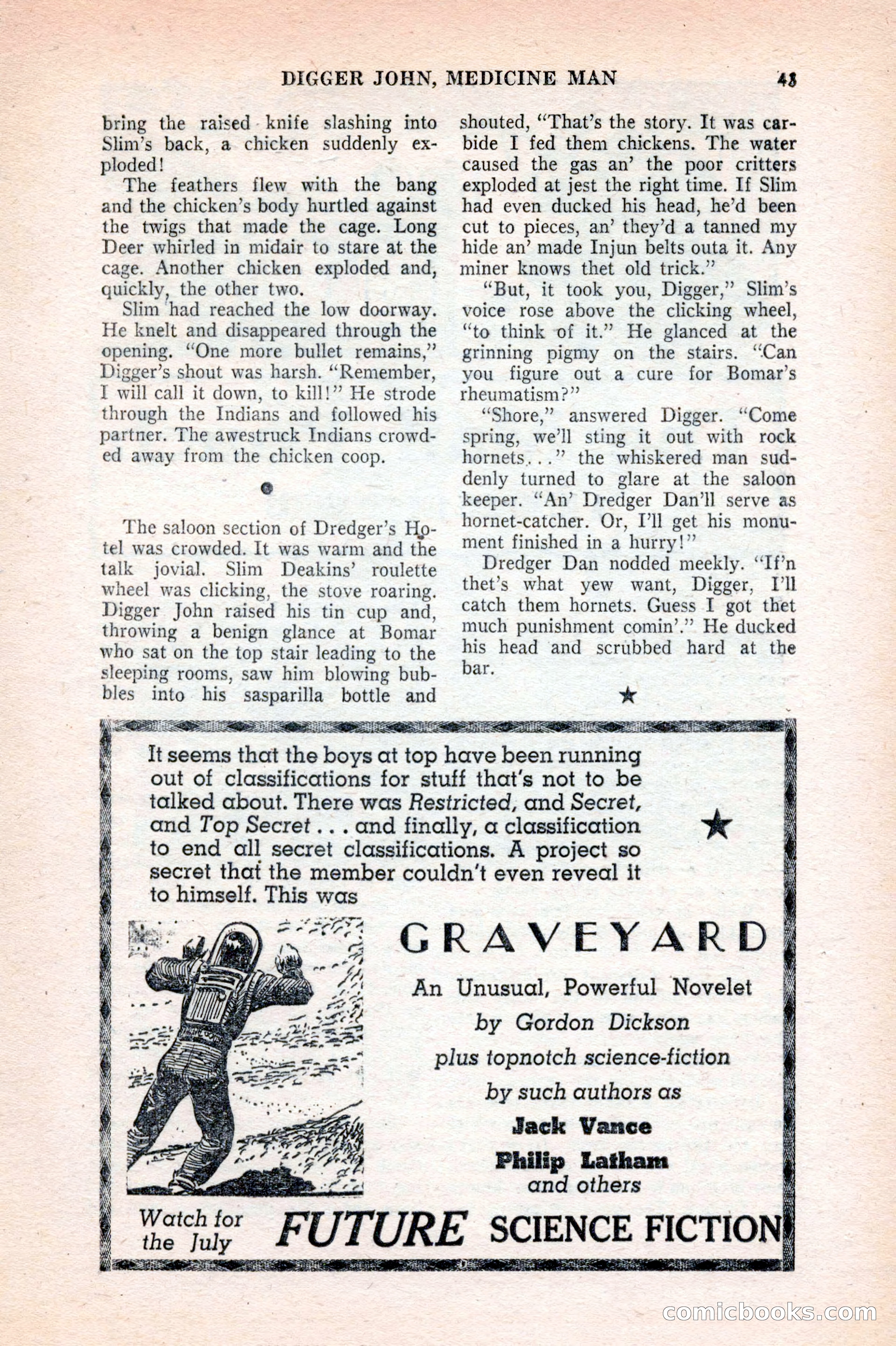 Famous Western, August 1953 — page 43 of 100