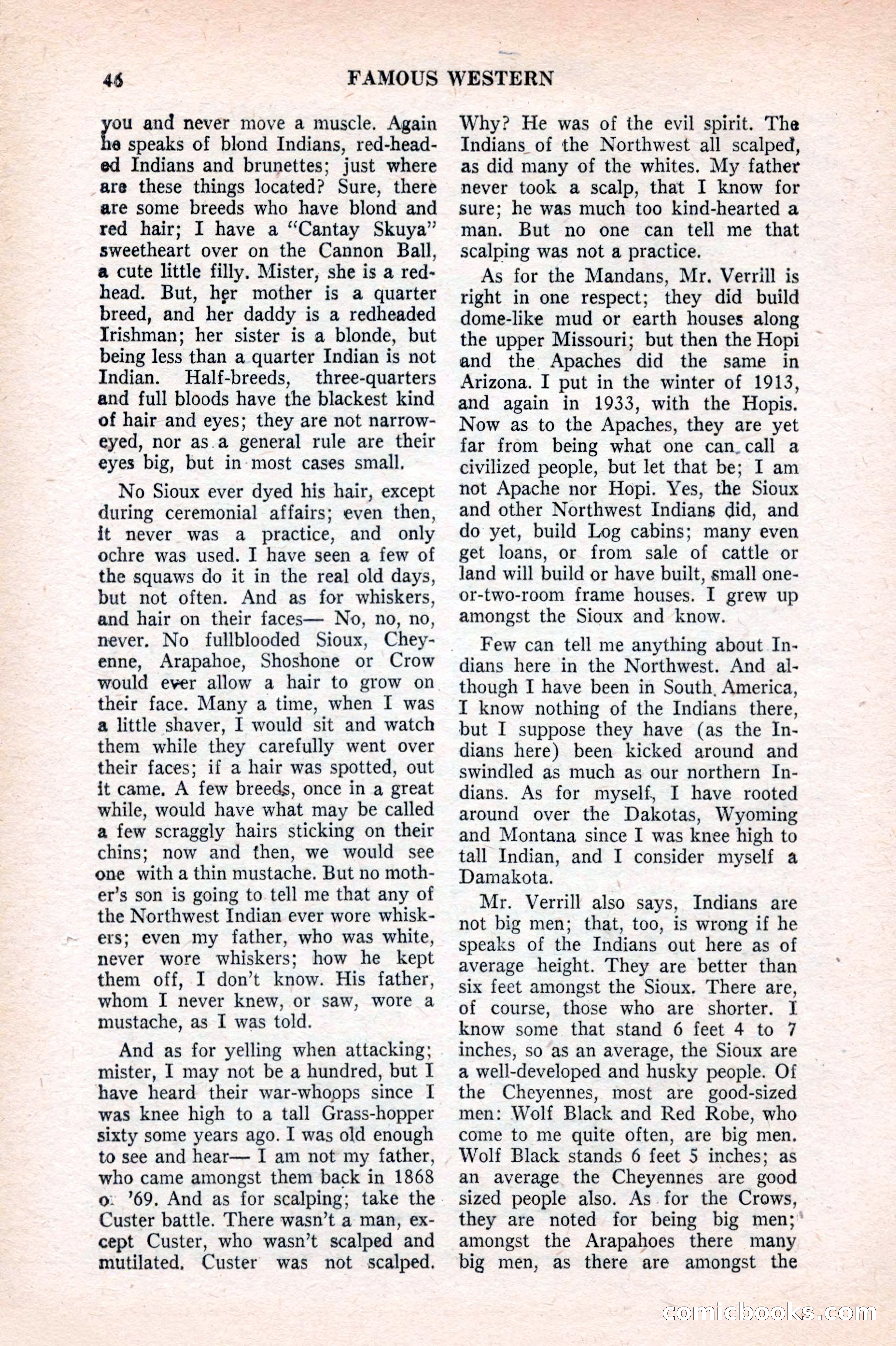 Famous Western, August 1953 — page 46 of 100
