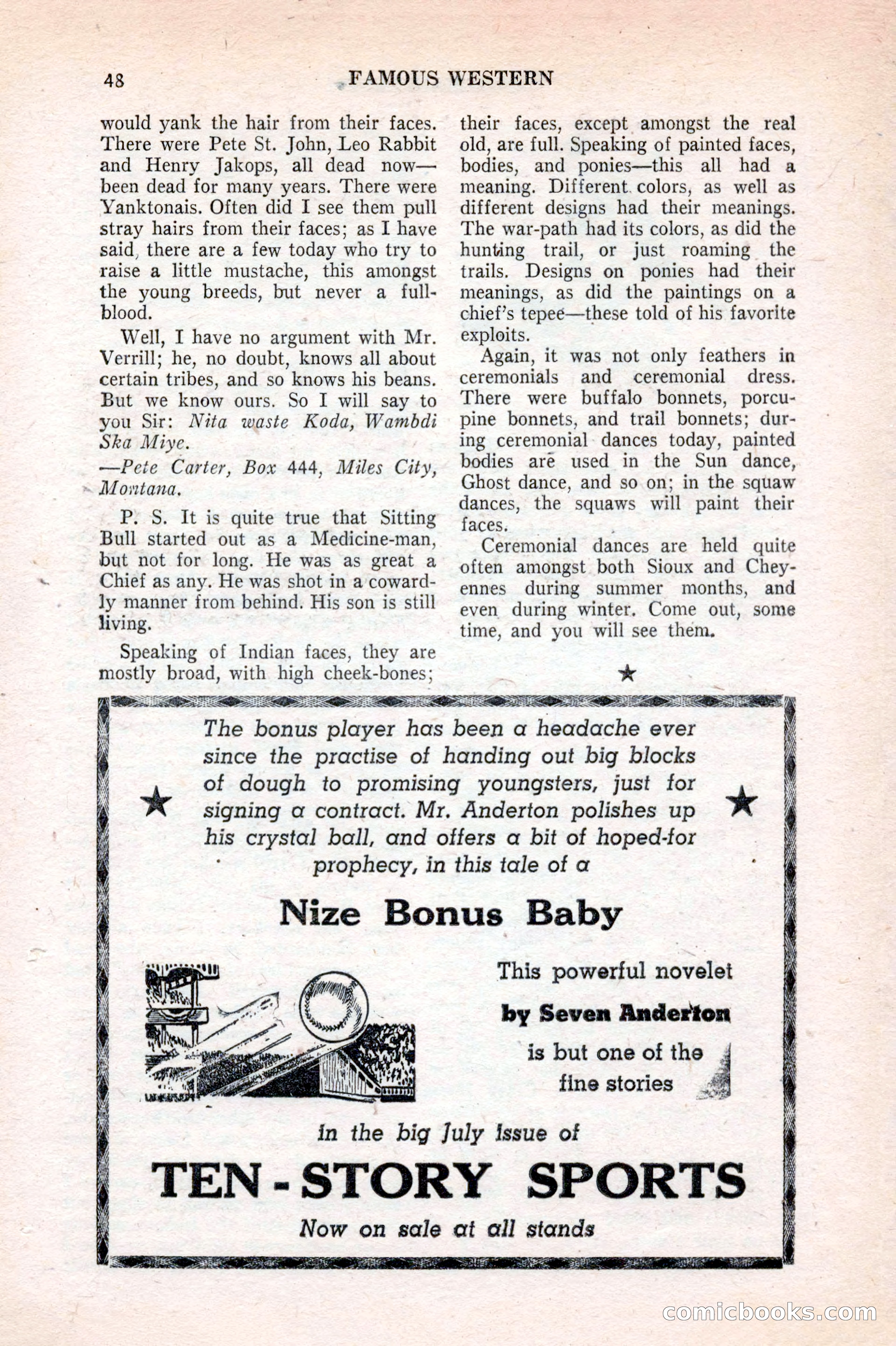Famous Western, August 1953 — page 48 of 100
