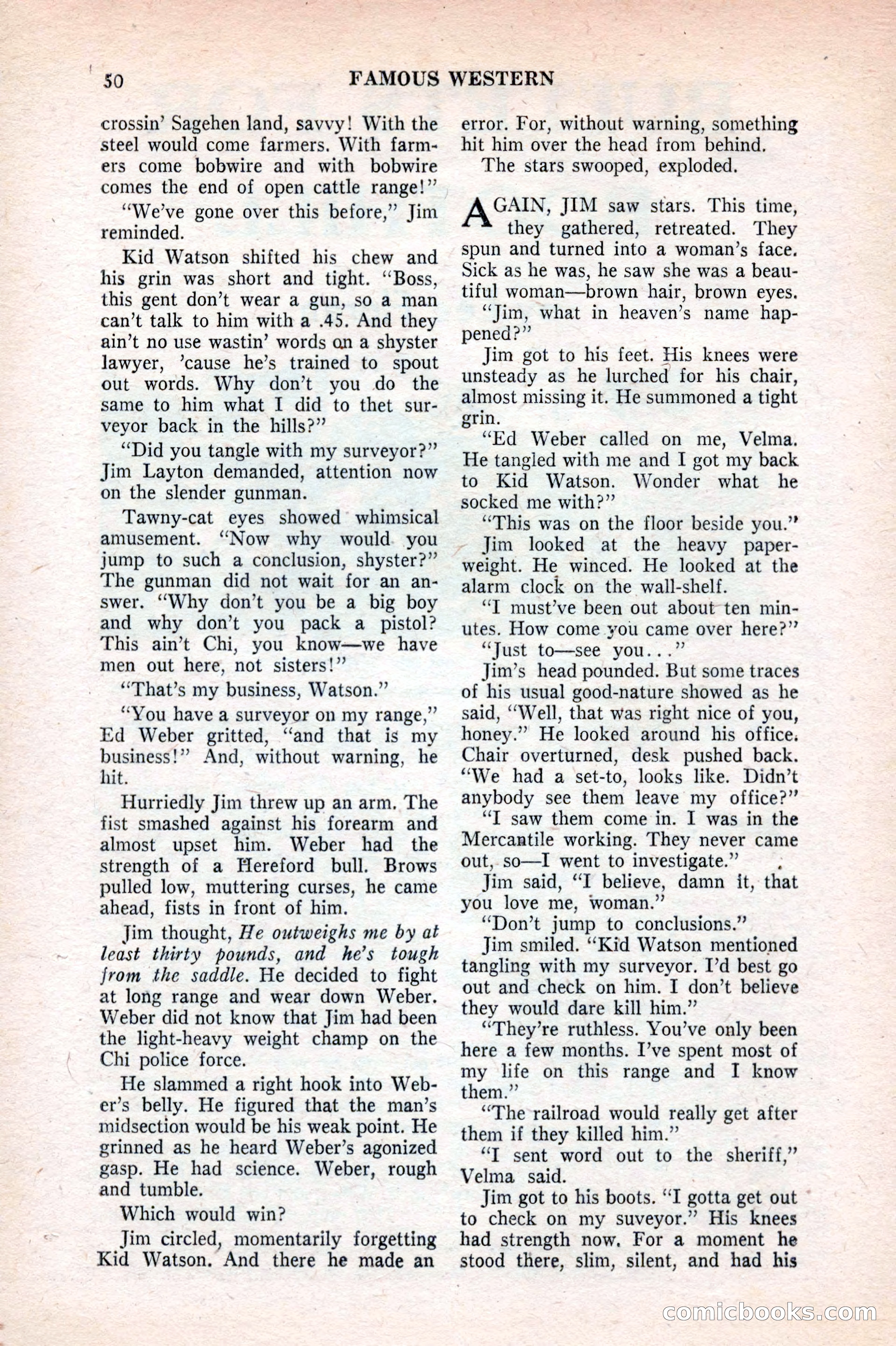 Famous Western, August 1953 — page 50 of 100