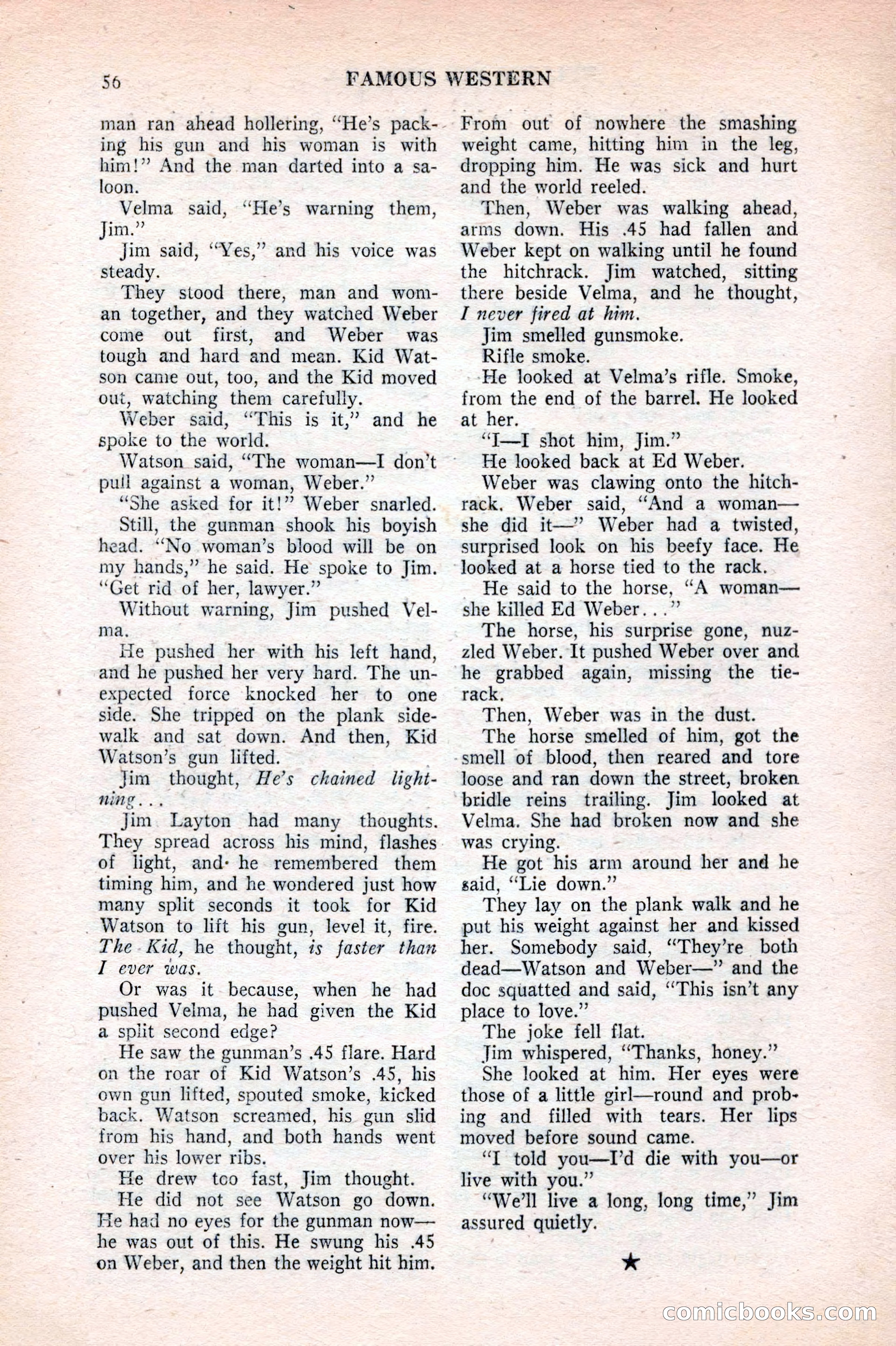 Famous Western, August 1953 — page 56 of 100