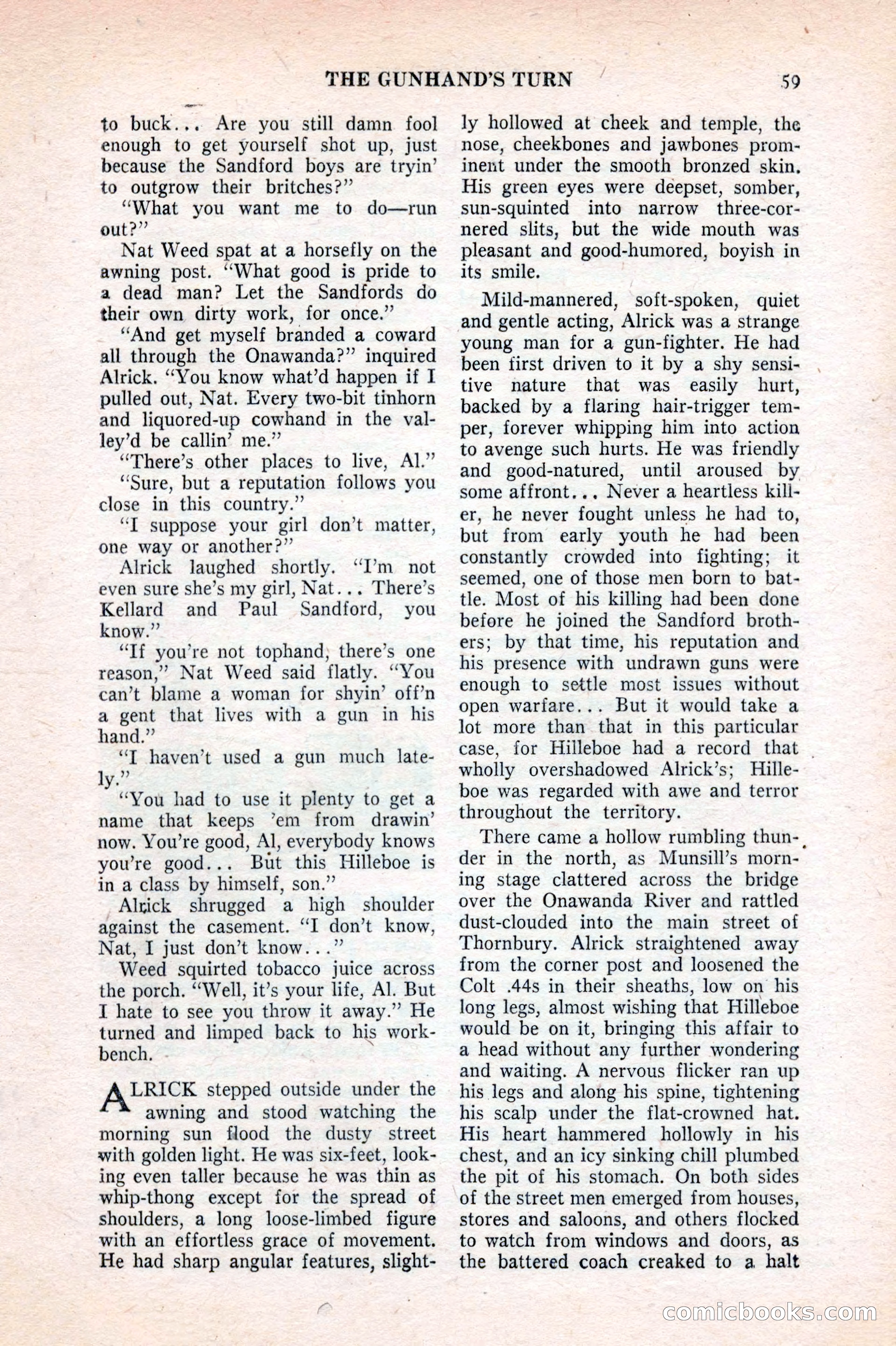 Famous Western, August 1953 — page 59 of 100