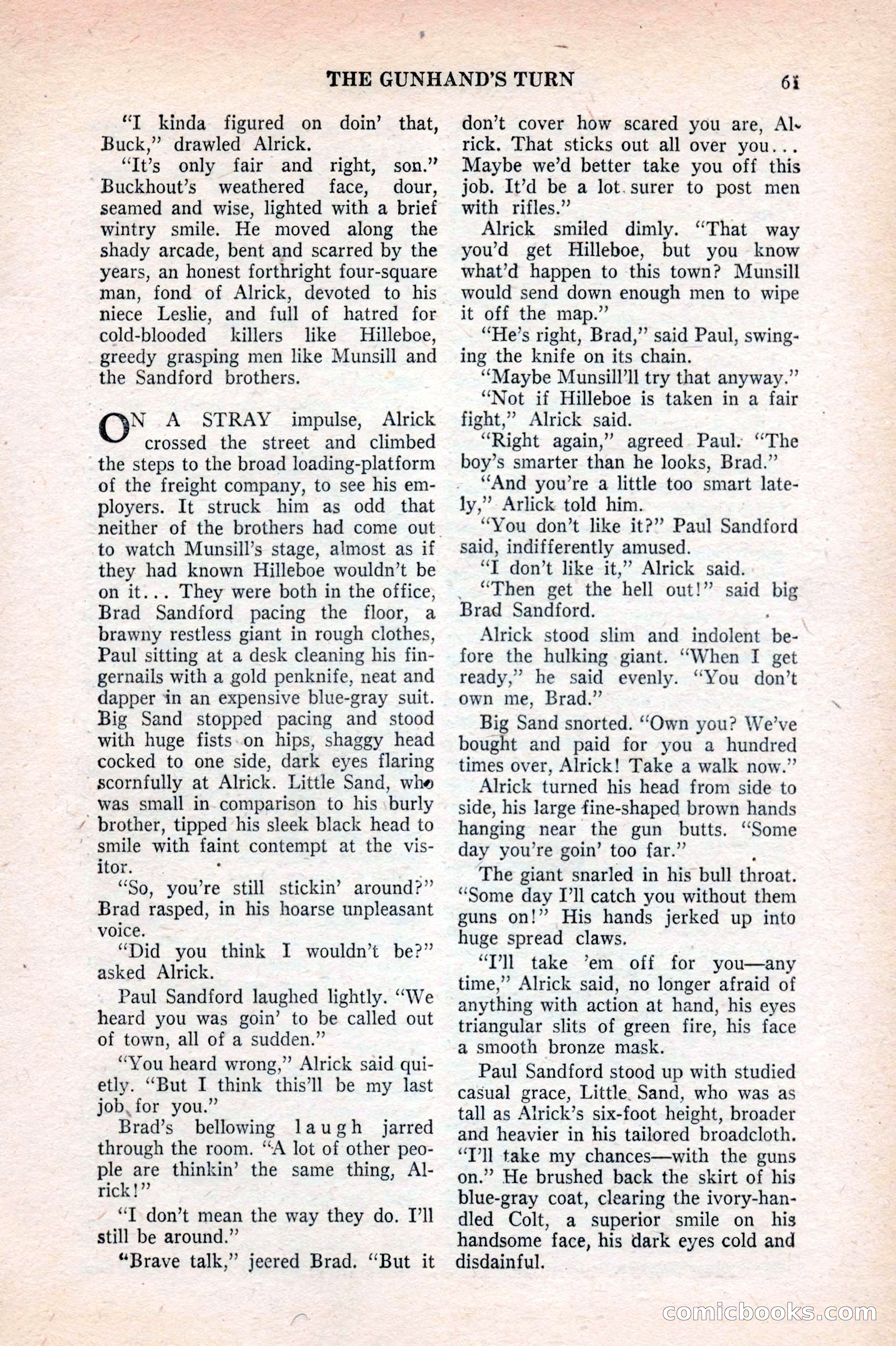 Famous Western, August 1953 — page 61 of 100