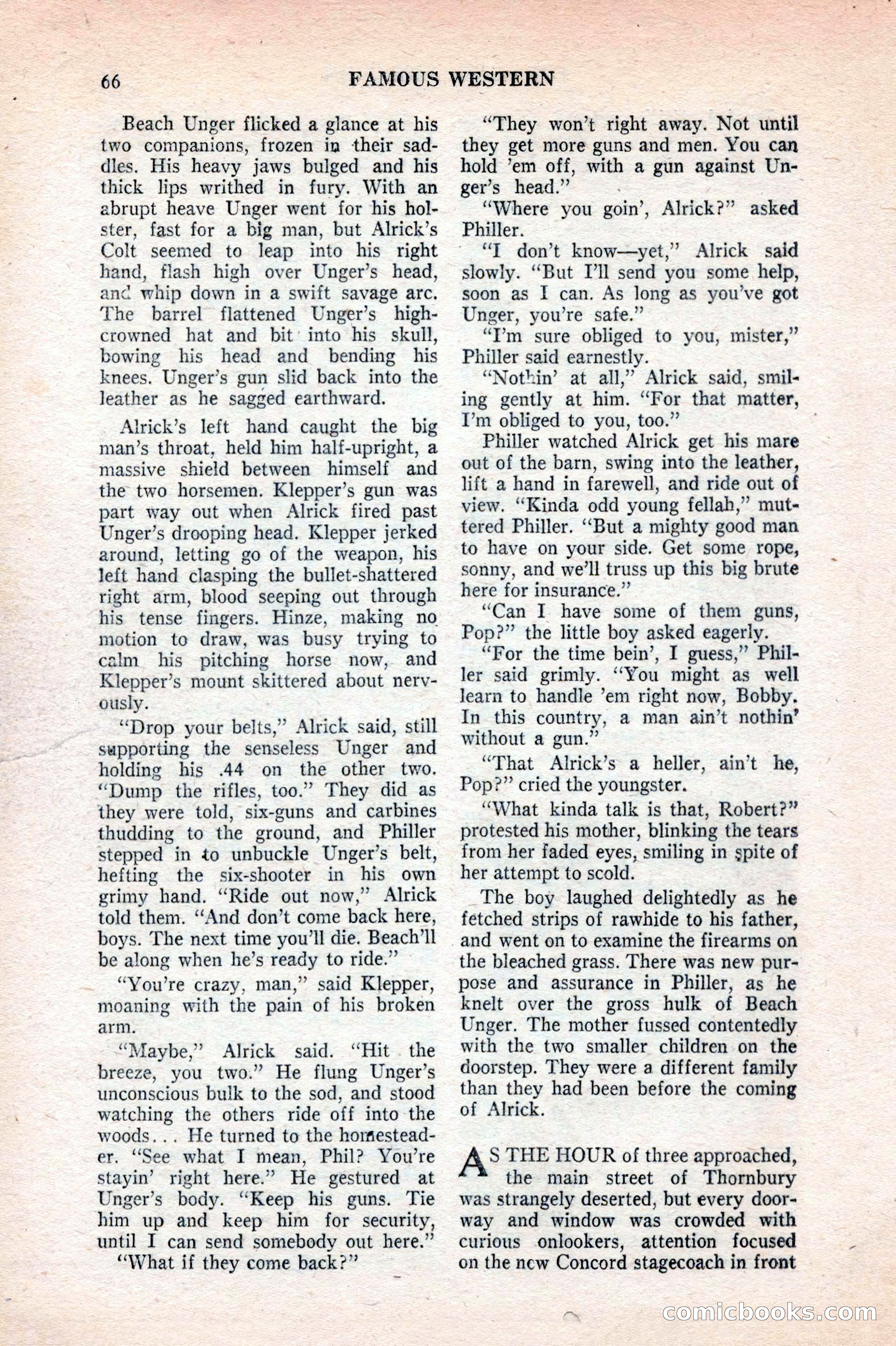 Famous Western, August 1953 — page 66 of 100