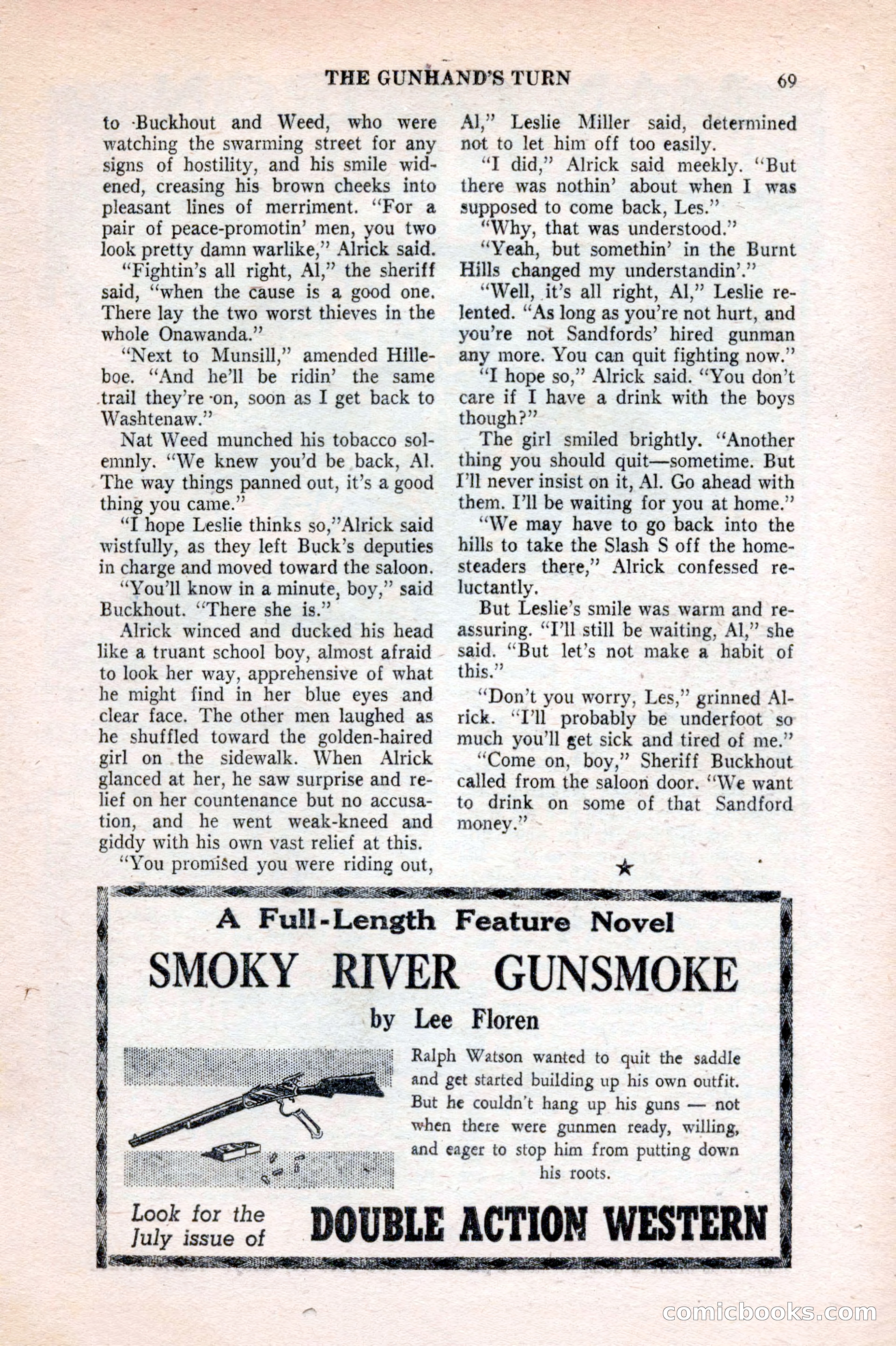 Famous Western, August 1953 — page 69 of 100