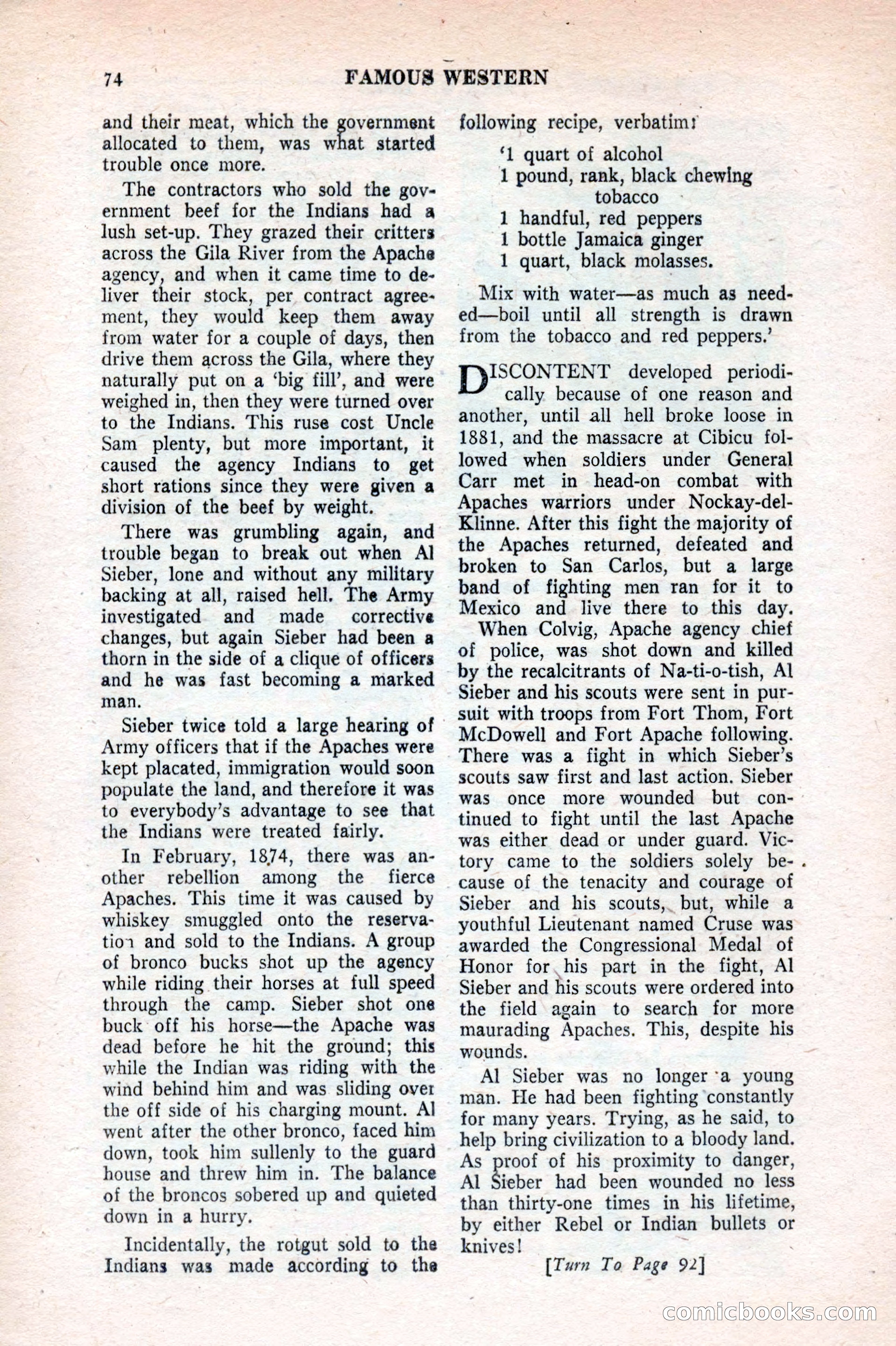 Famous Western, August 1953 — page 74 of 100