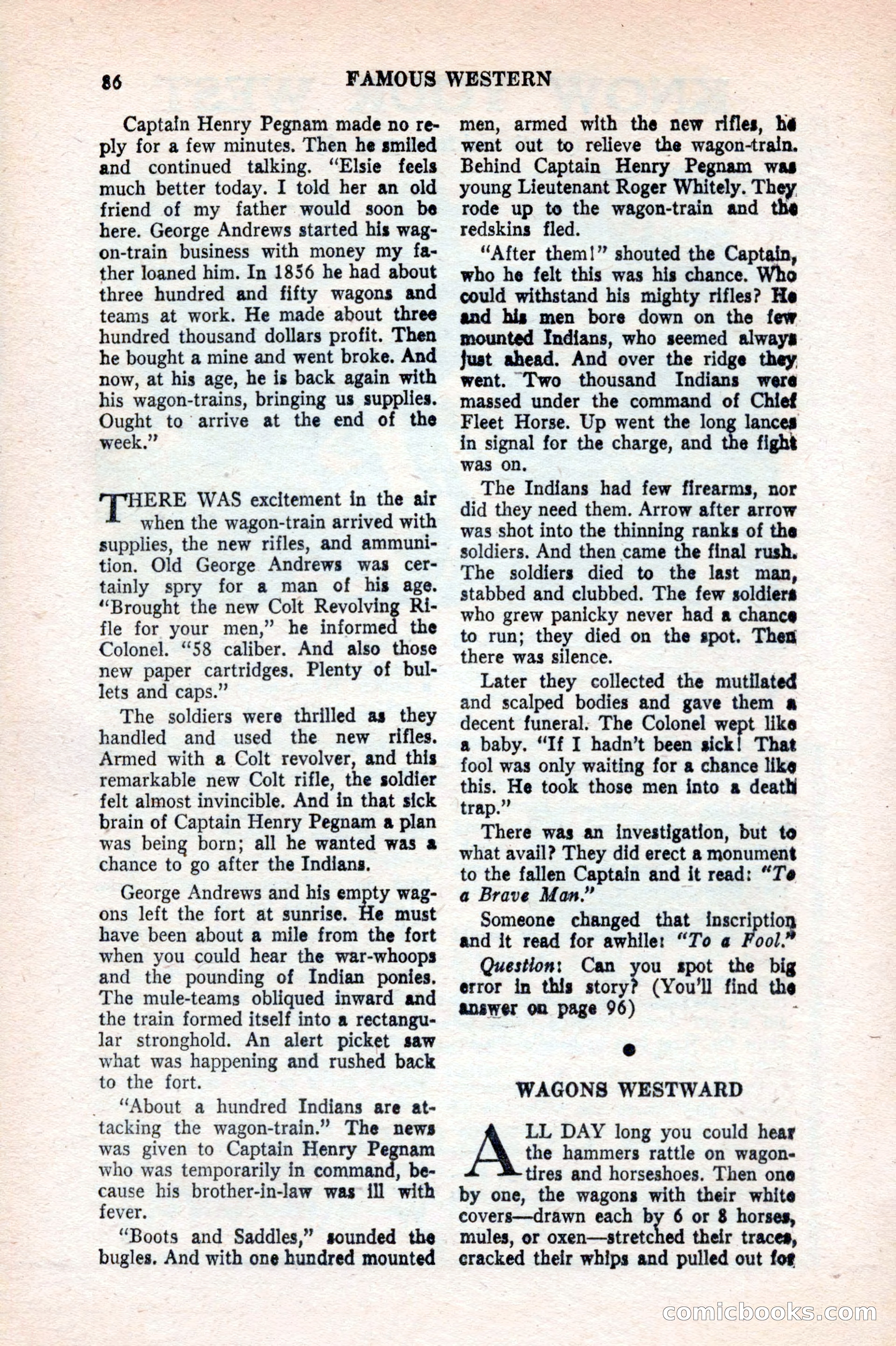 Famous Western, August 1953 — page 86 of 100