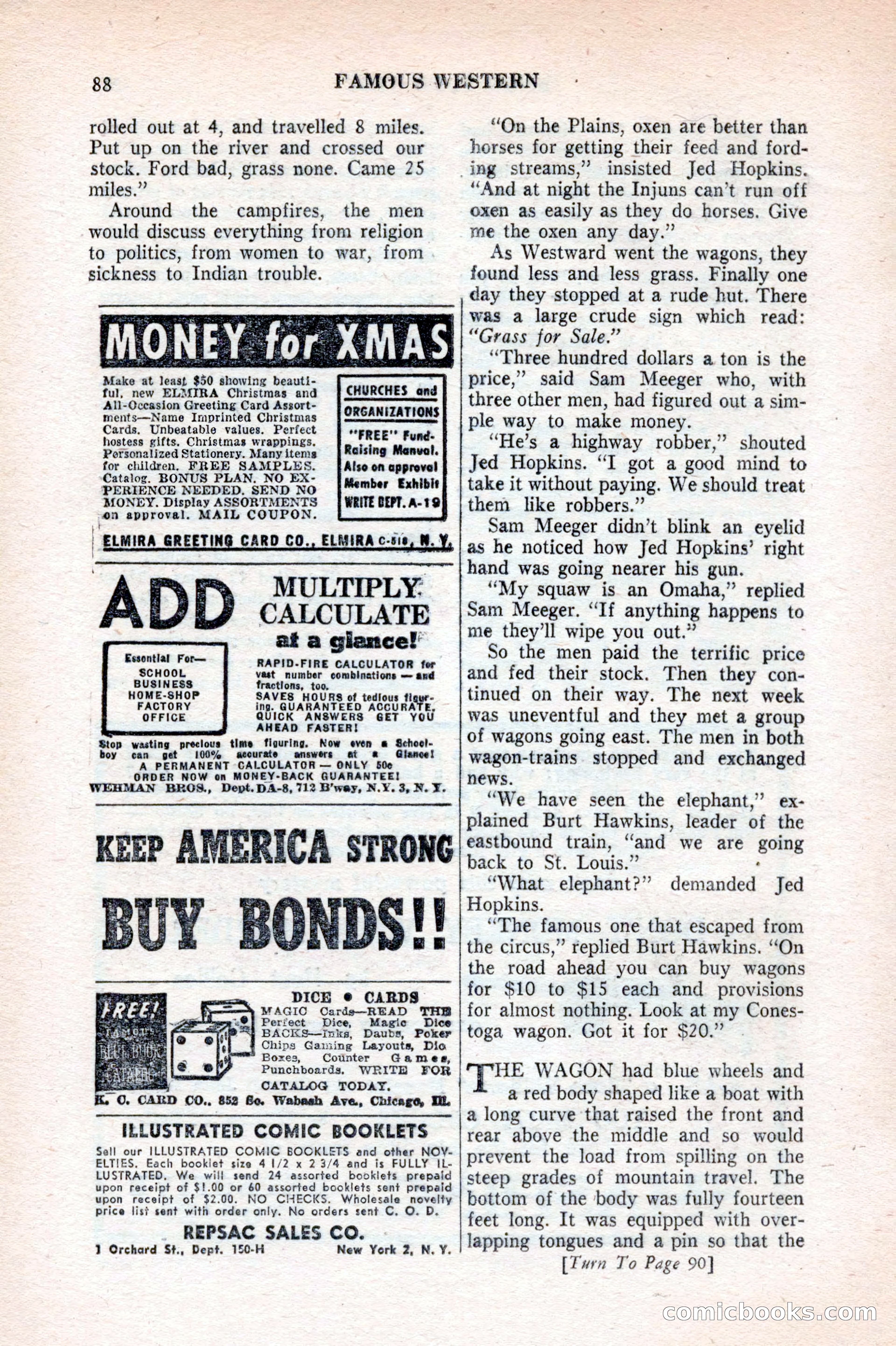 Famous Western, August 1953 — page 88 of 100
