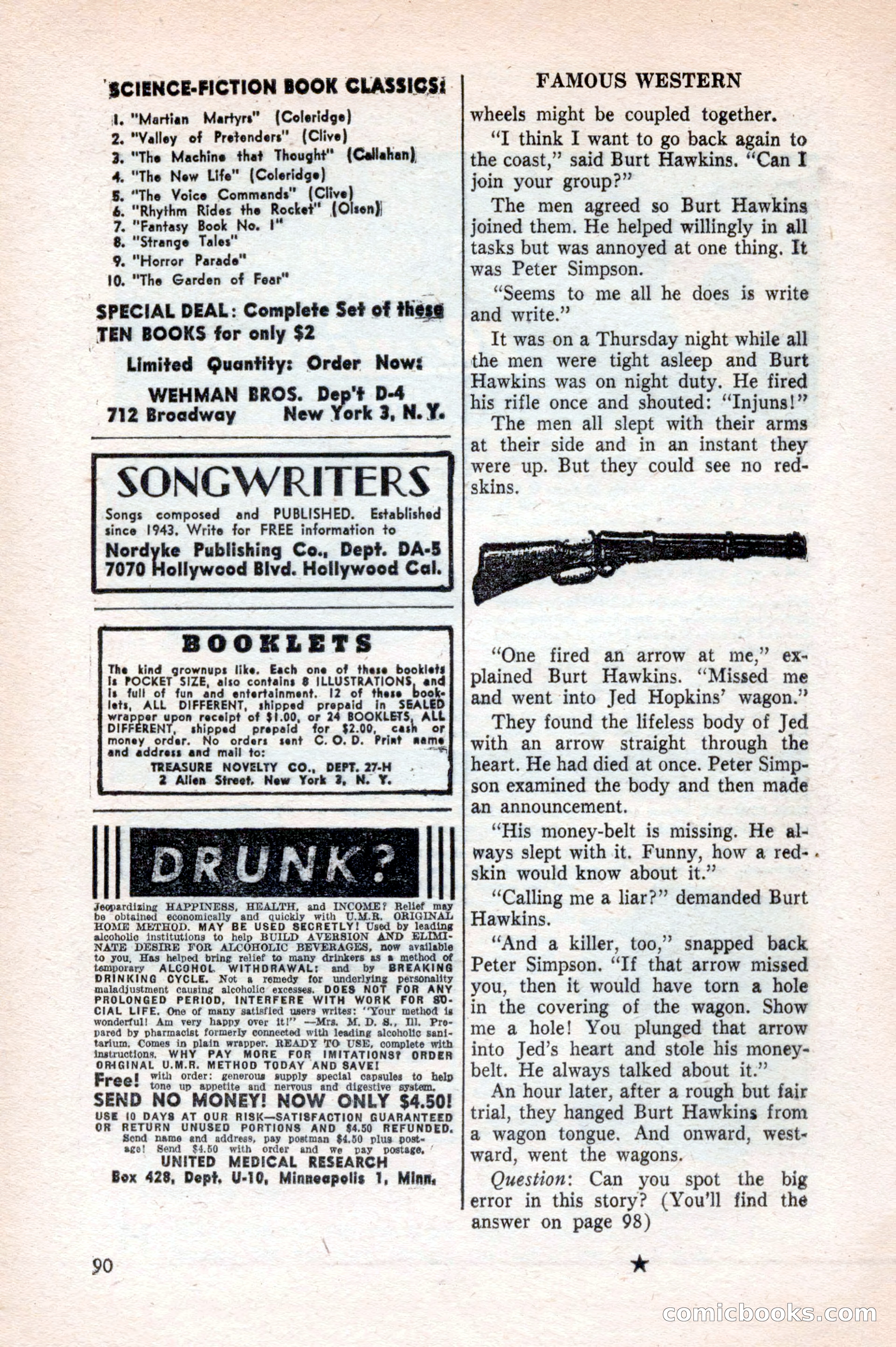 Famous Western, August 1953 — page 90 of 100