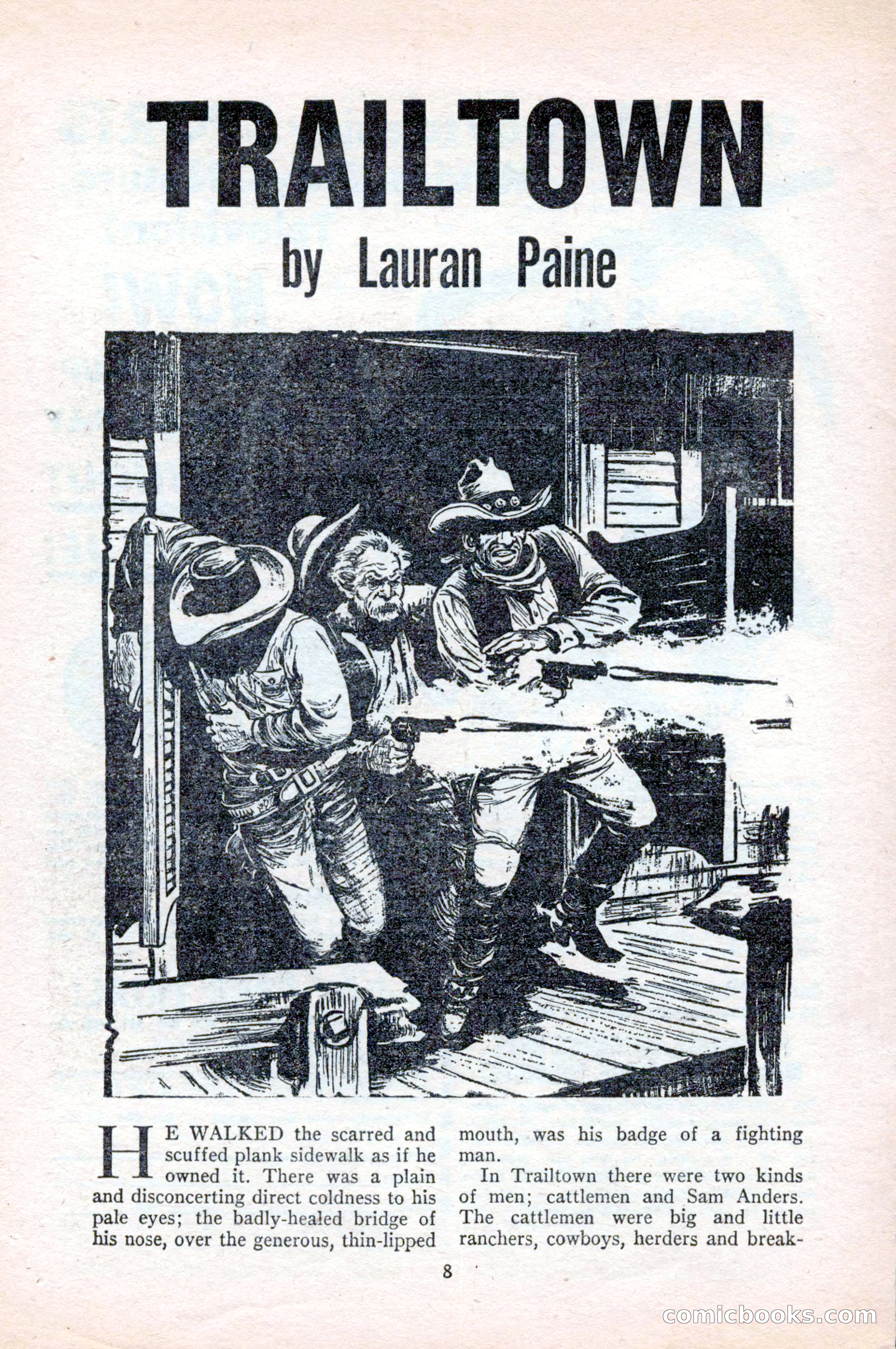 Famous Western, August 1954 — page 8 of 100