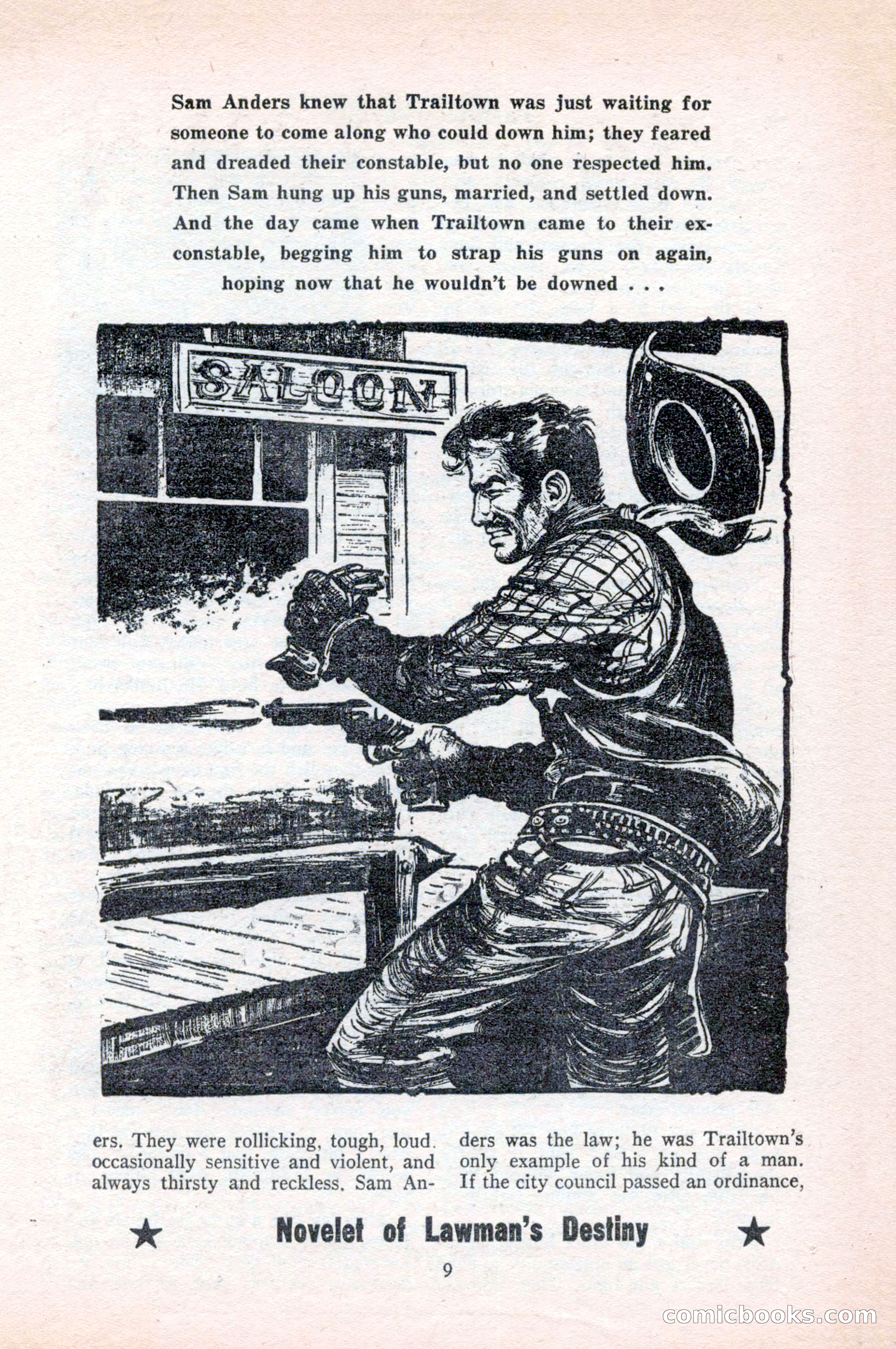 Famous Western, August 1954 — page 9 of 100