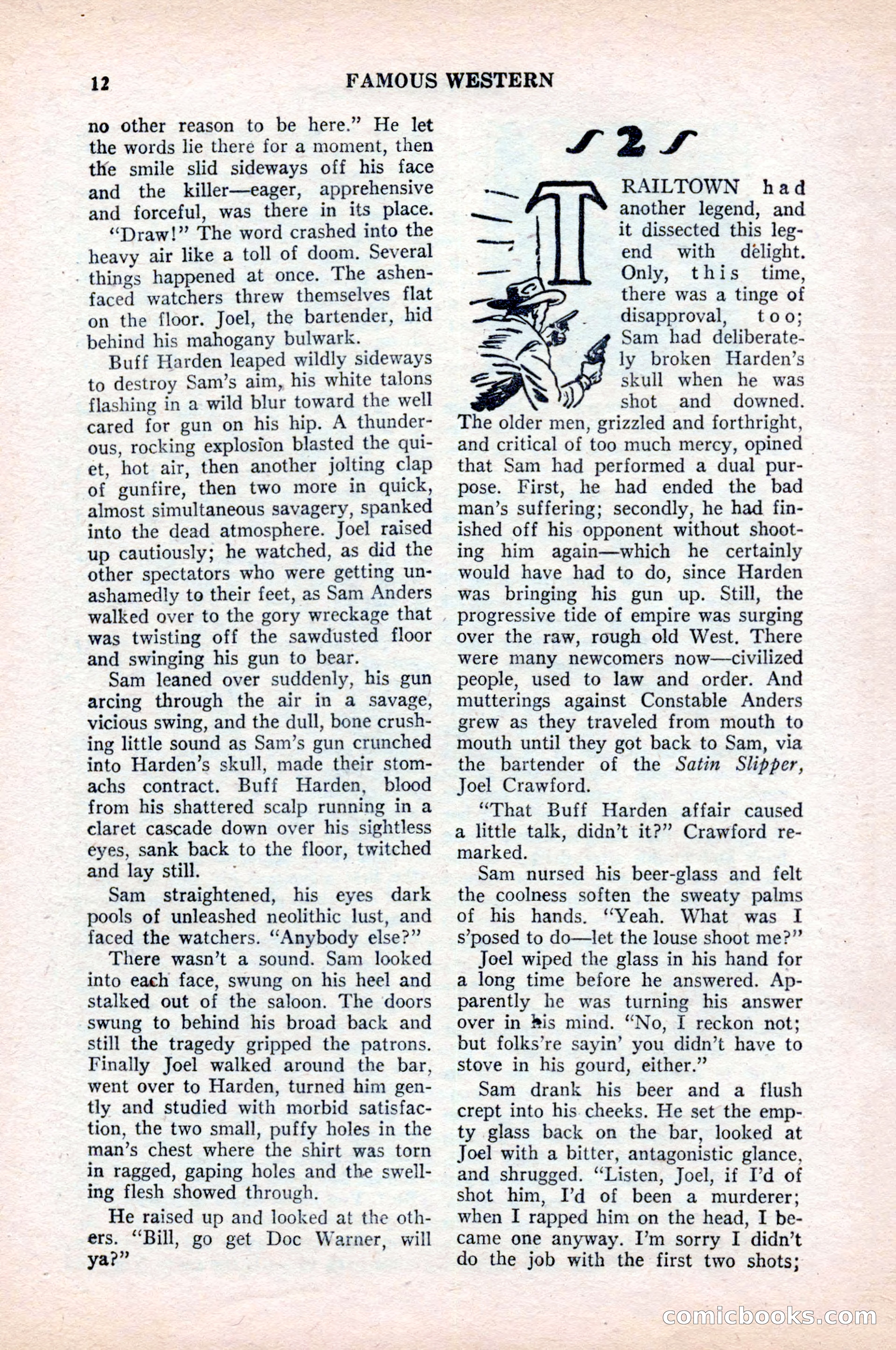 Famous Western, August 1954 — page 12 of 100