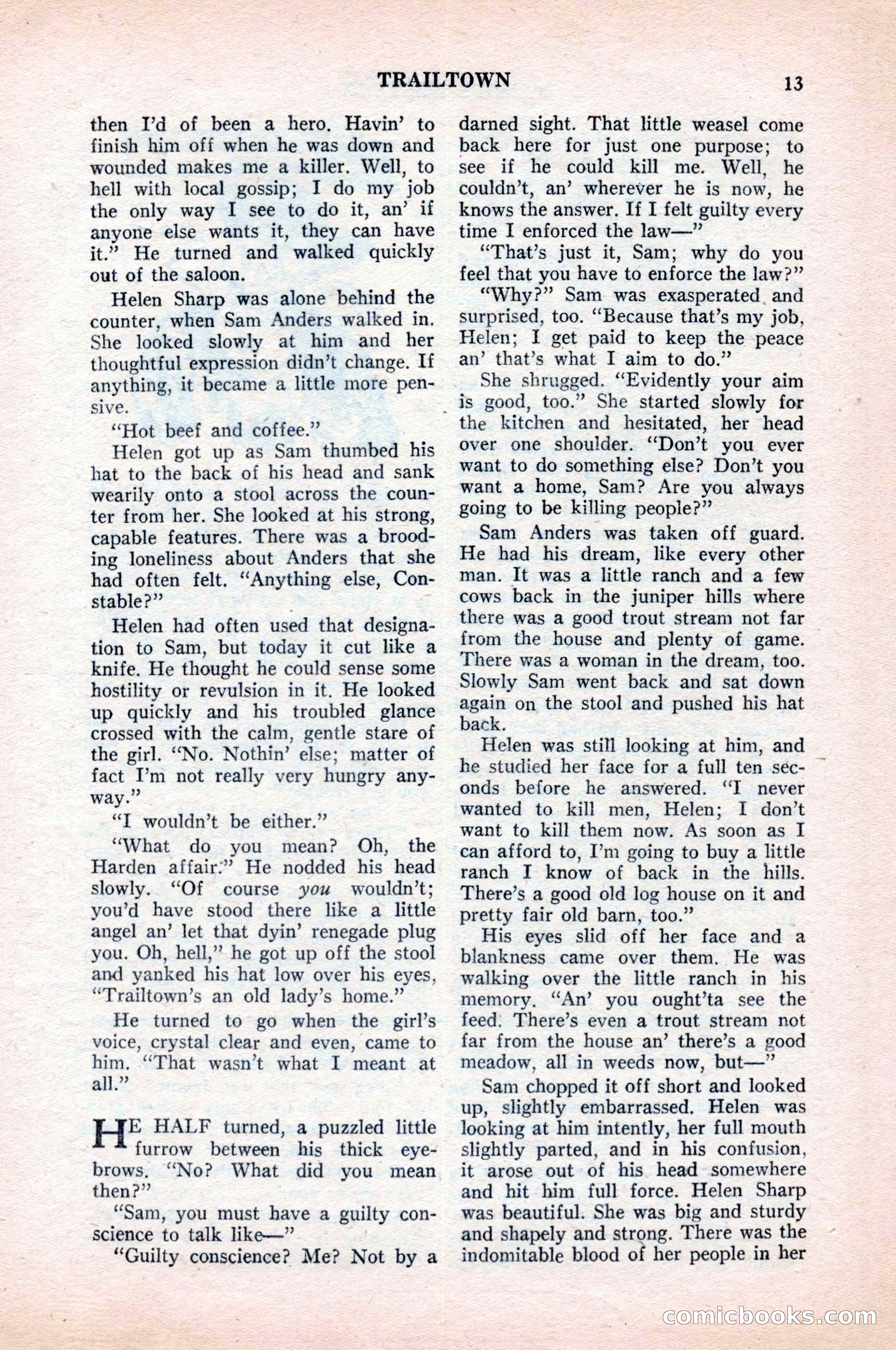 Famous Western, August 1954 — page 13 of 100