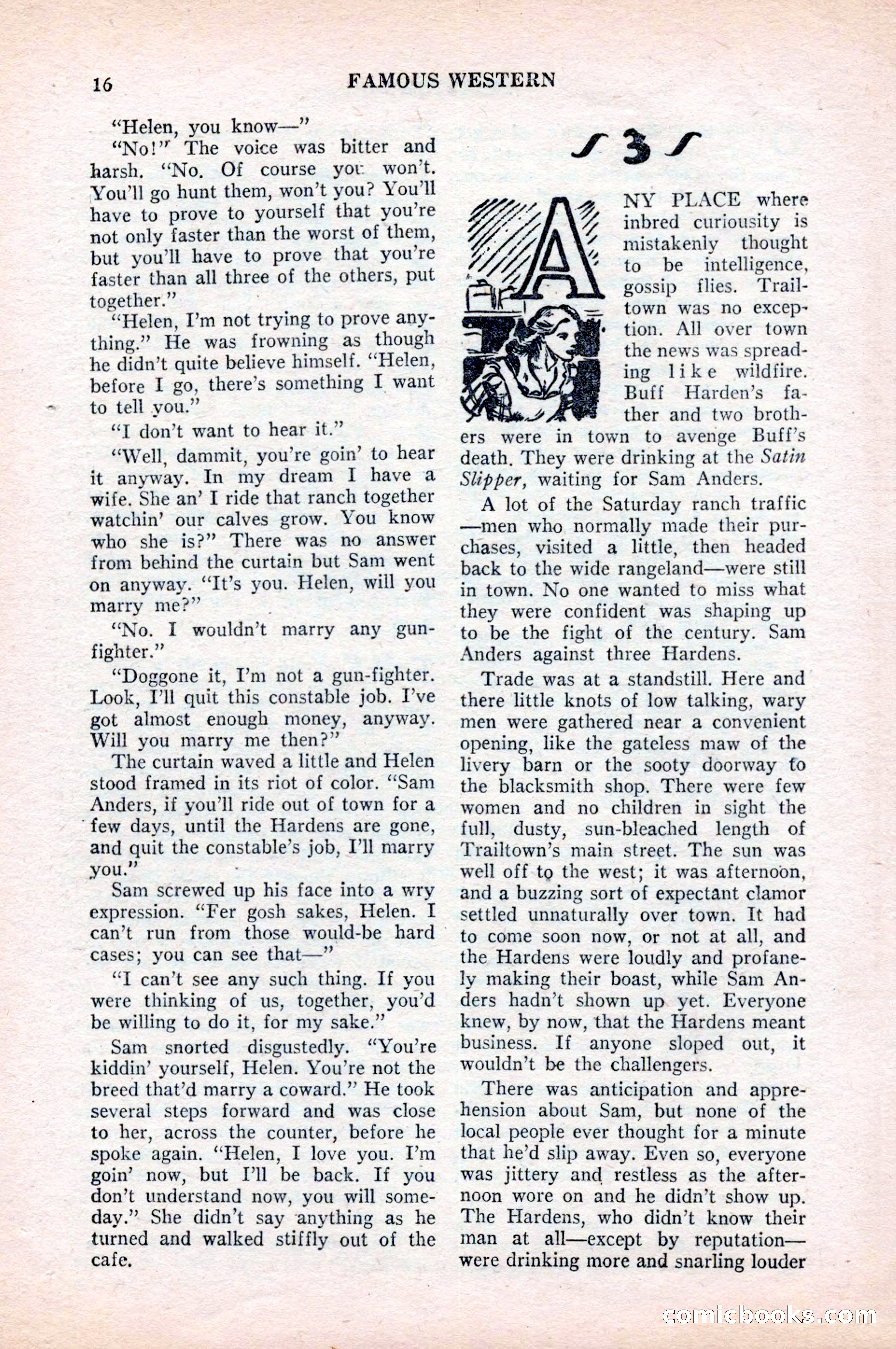 Famous Western, August 1954 — page 16 of 100