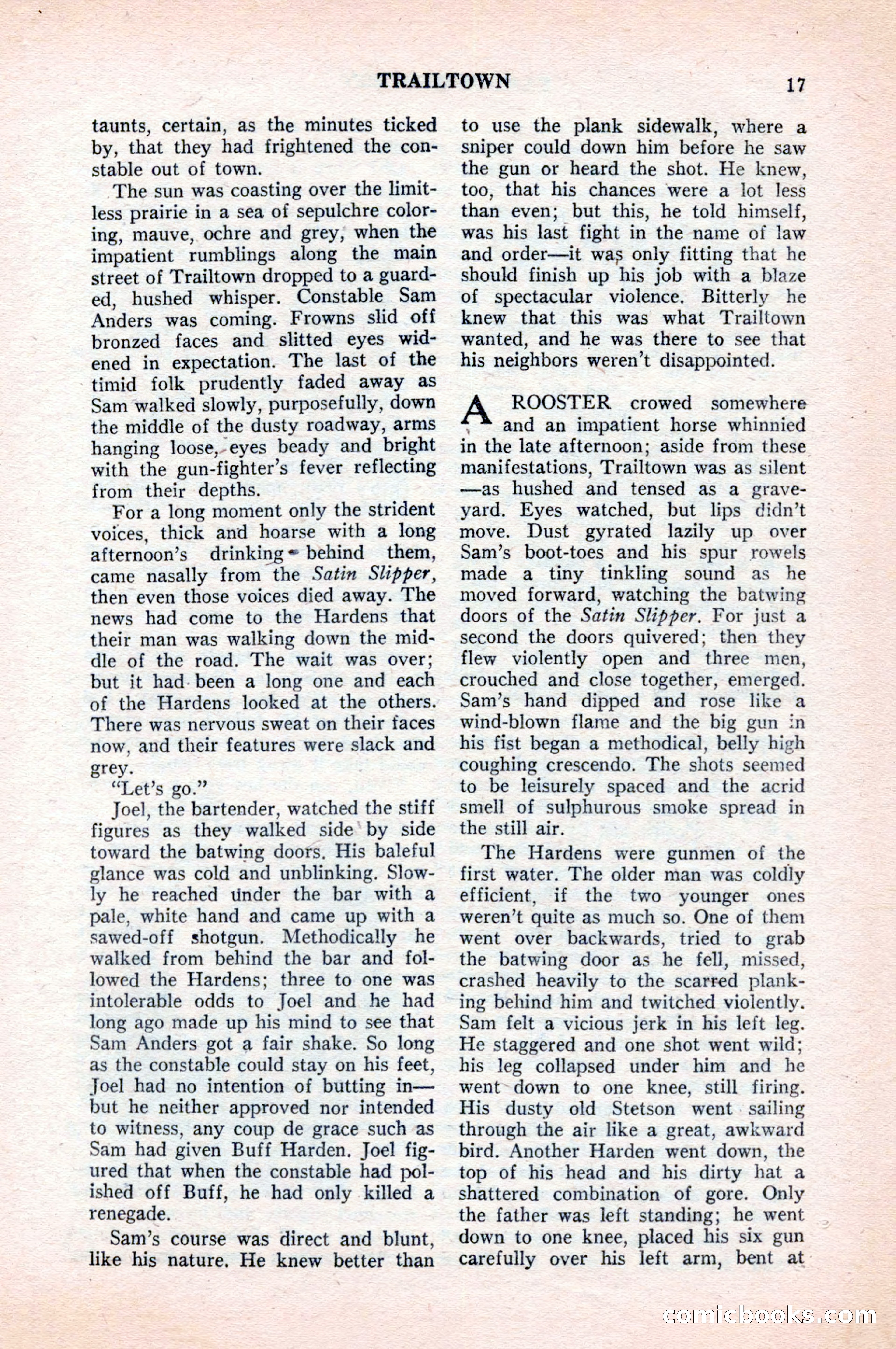 Famous Western, August 1954 — page 17 of 100