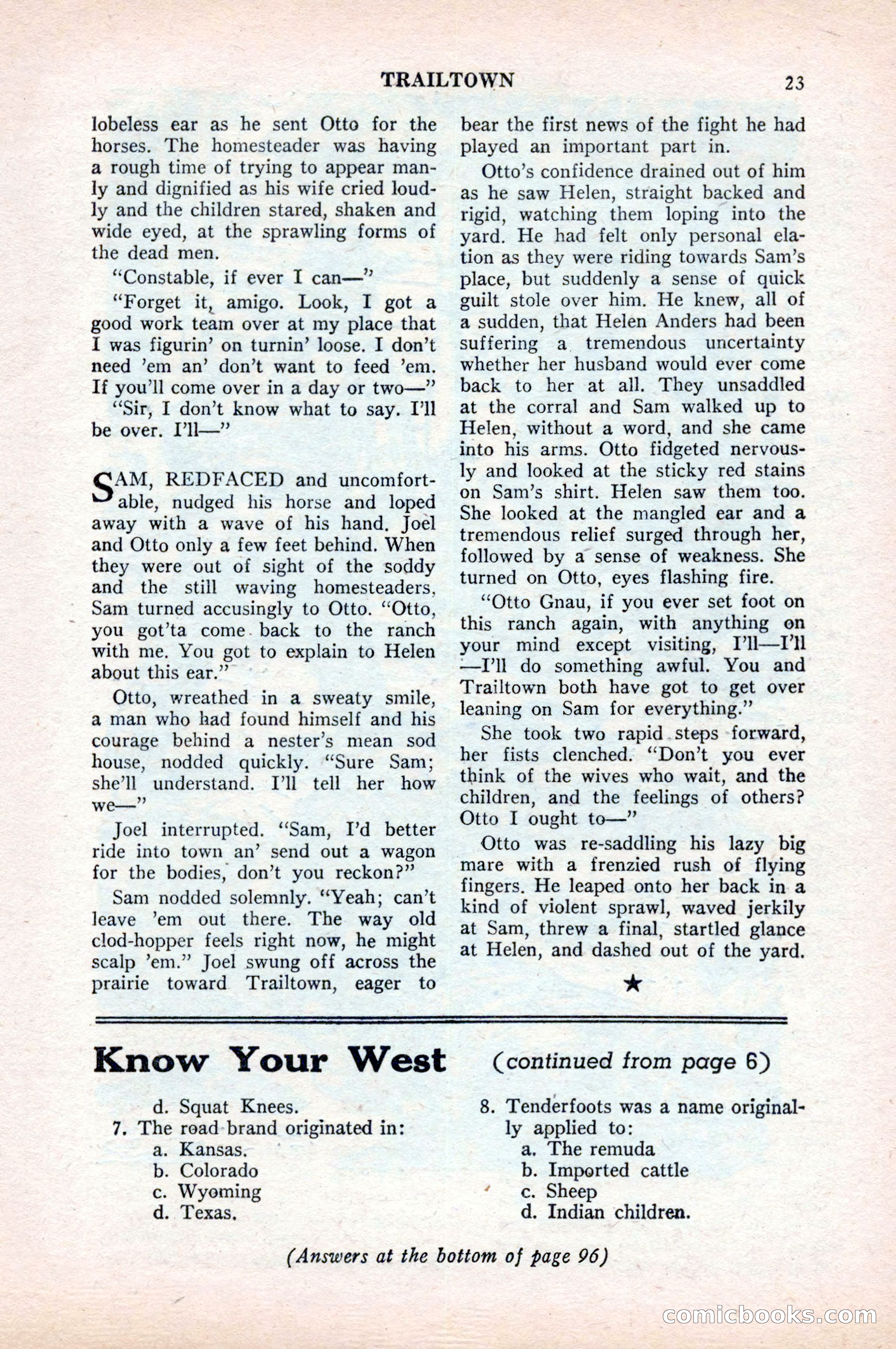 Famous Western, August 1954 — page 23 of 100