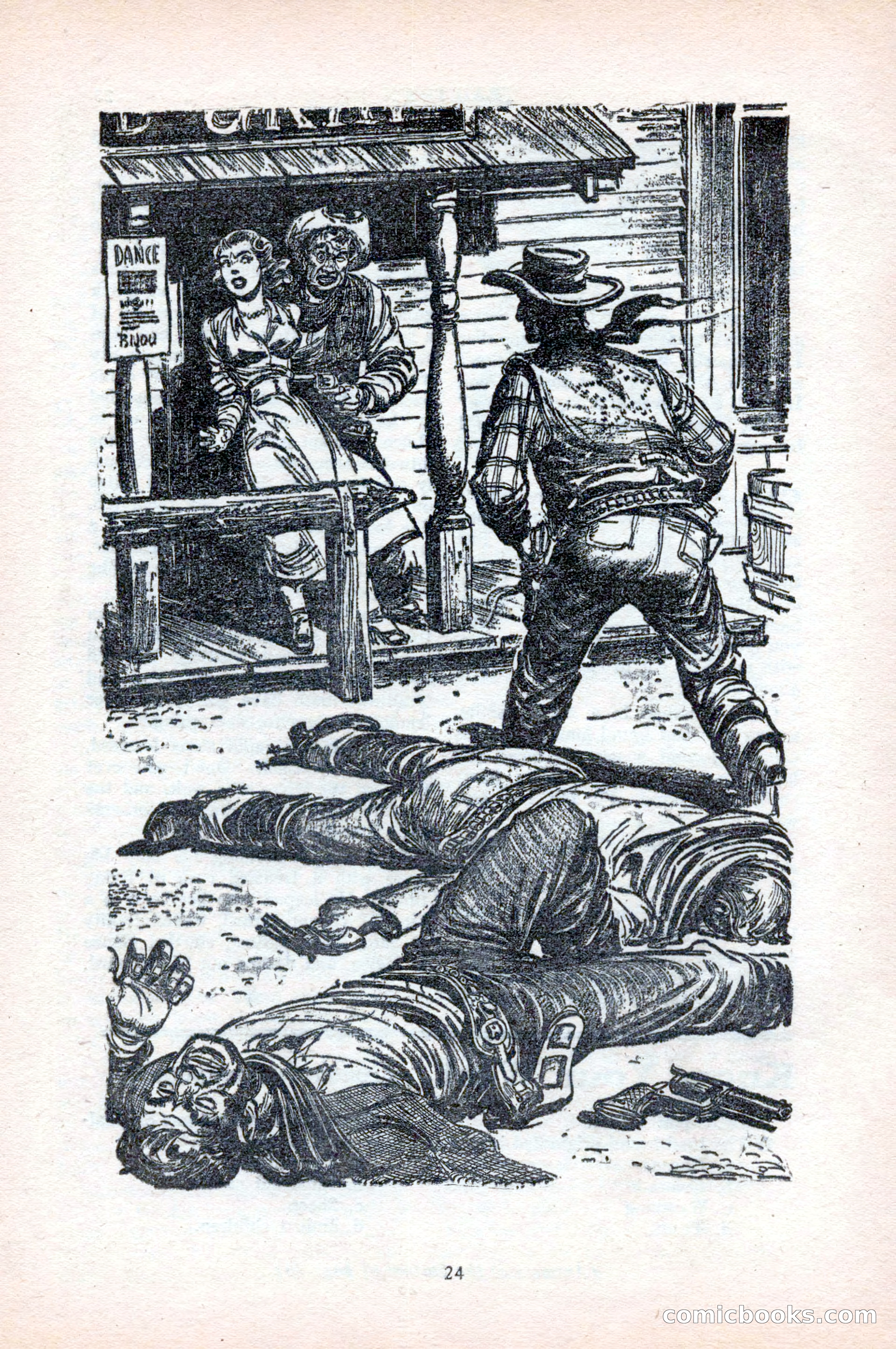Famous Western, August 1954 — page 24 of 100
