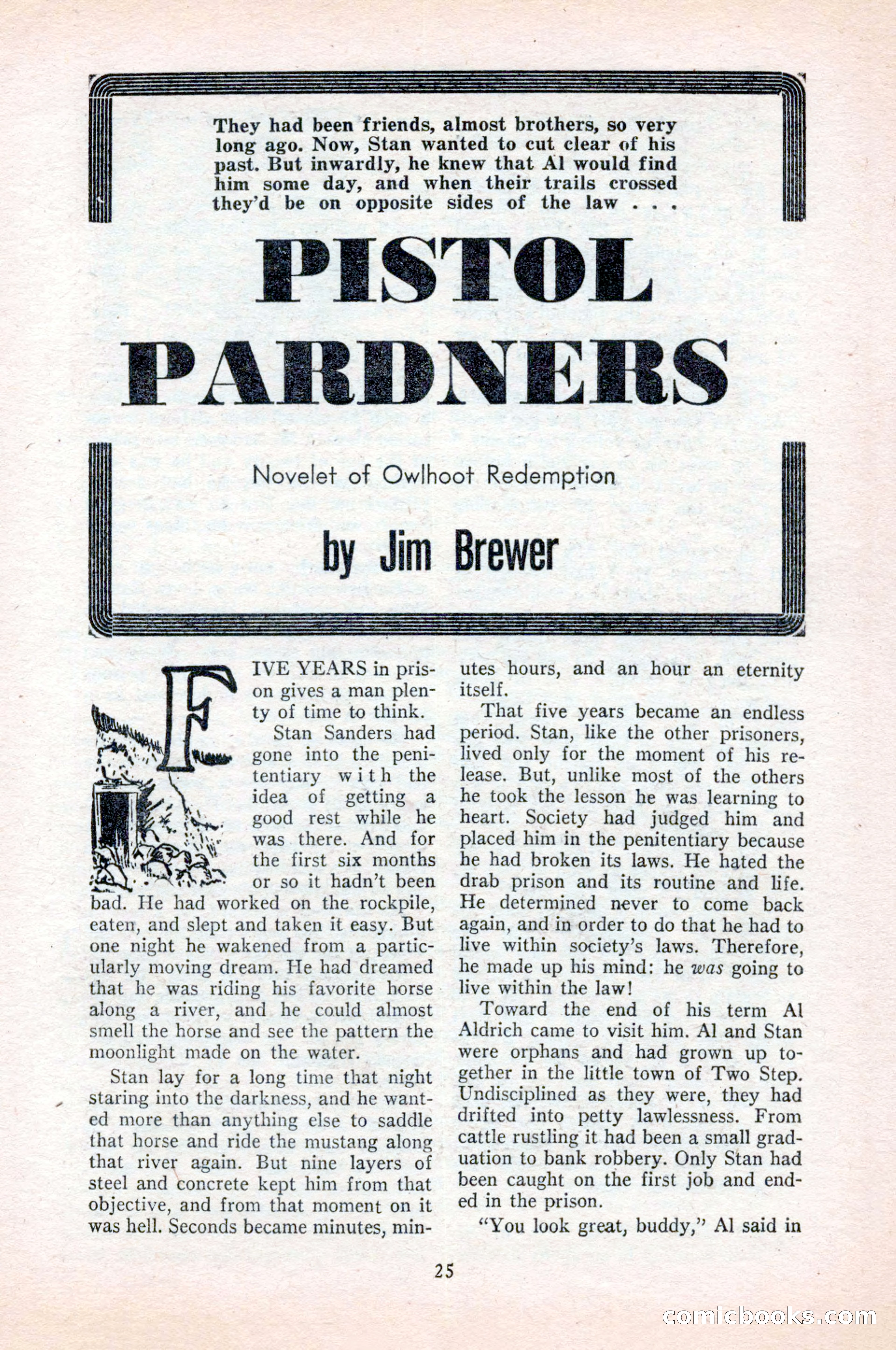 Famous Western, August 1954 — page 25 of 100