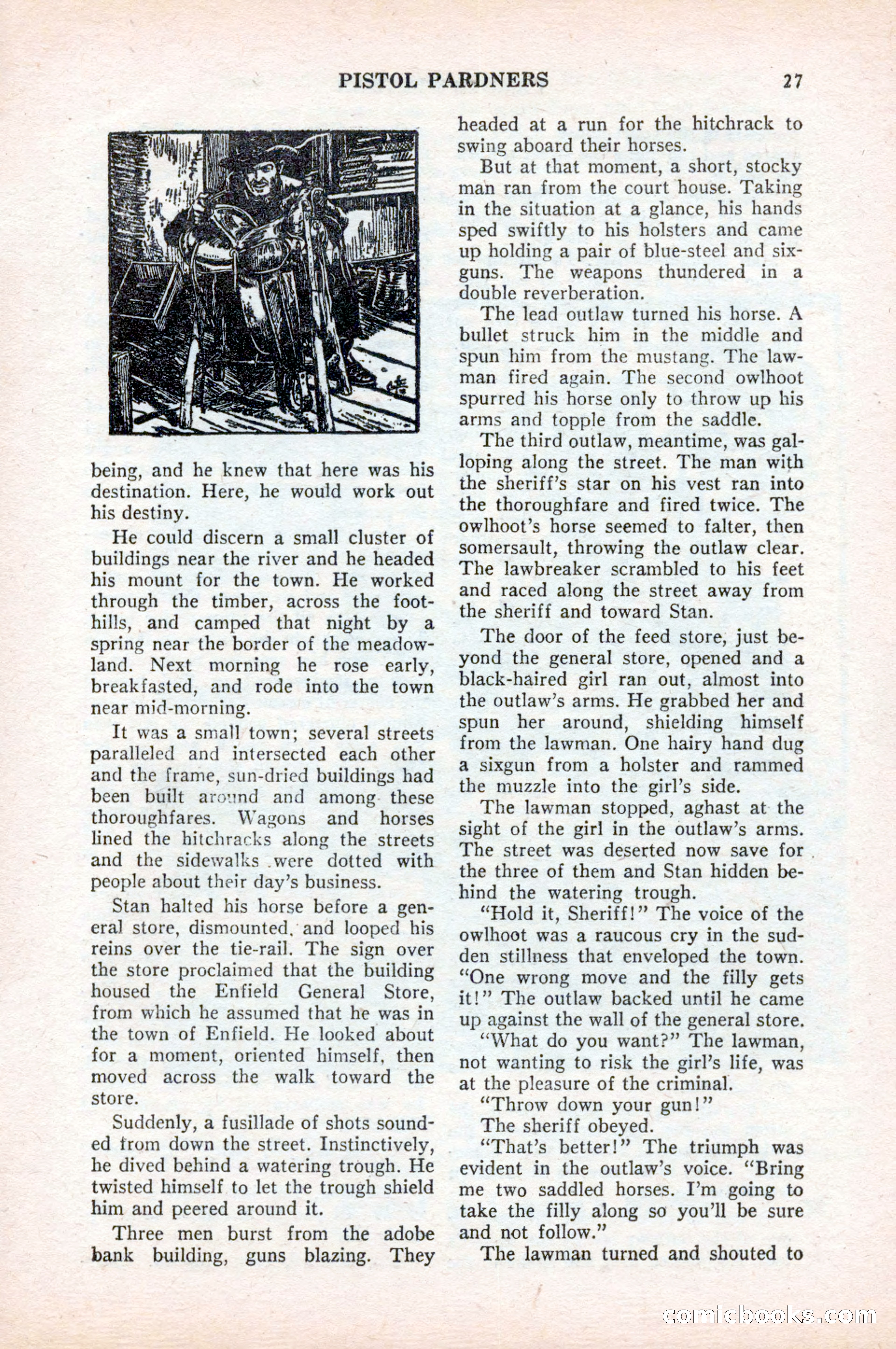 Famous Western, August 1954 — page 27 of 100