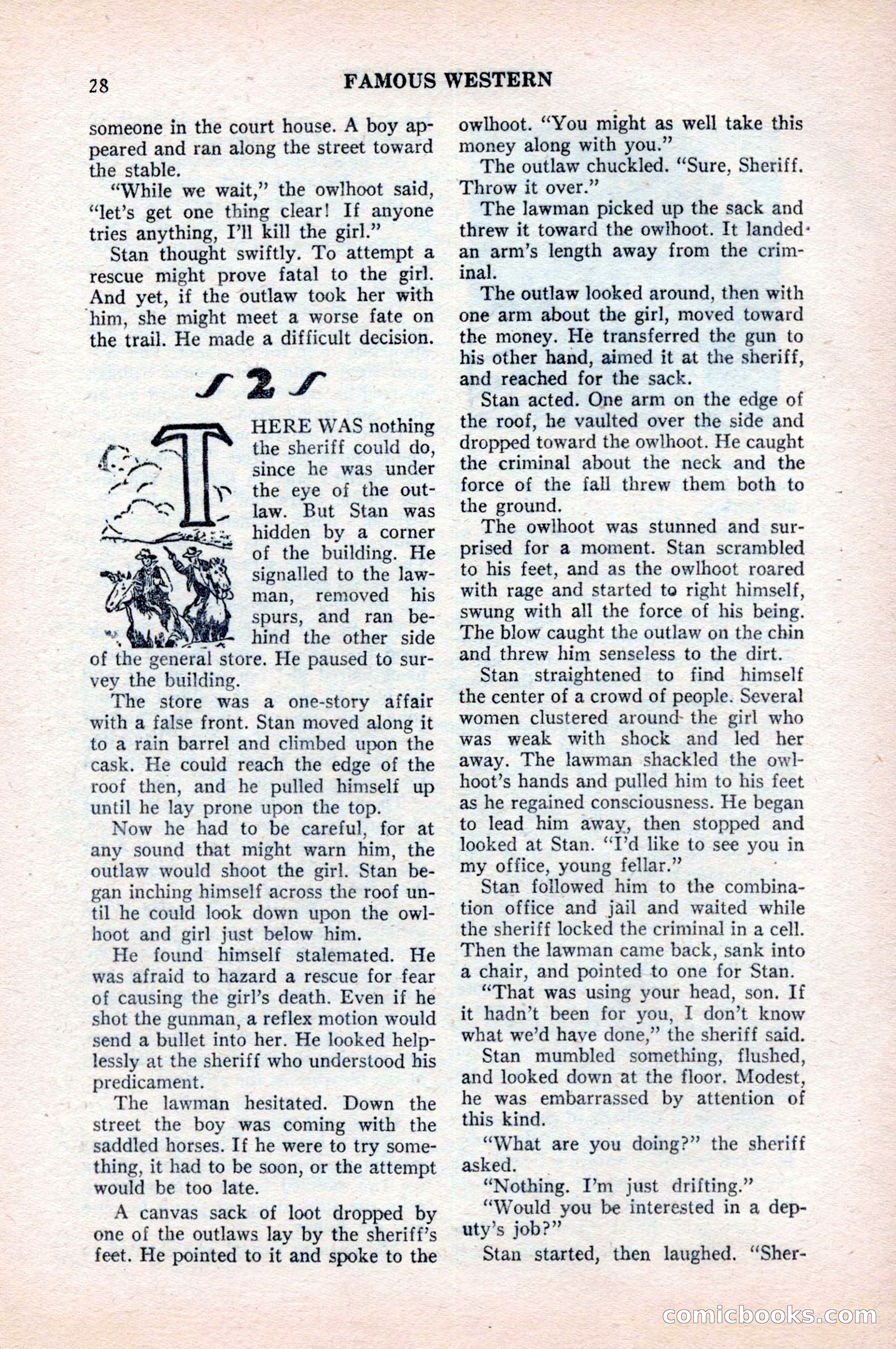 Famous Western, August 1954 — page 28 of 100