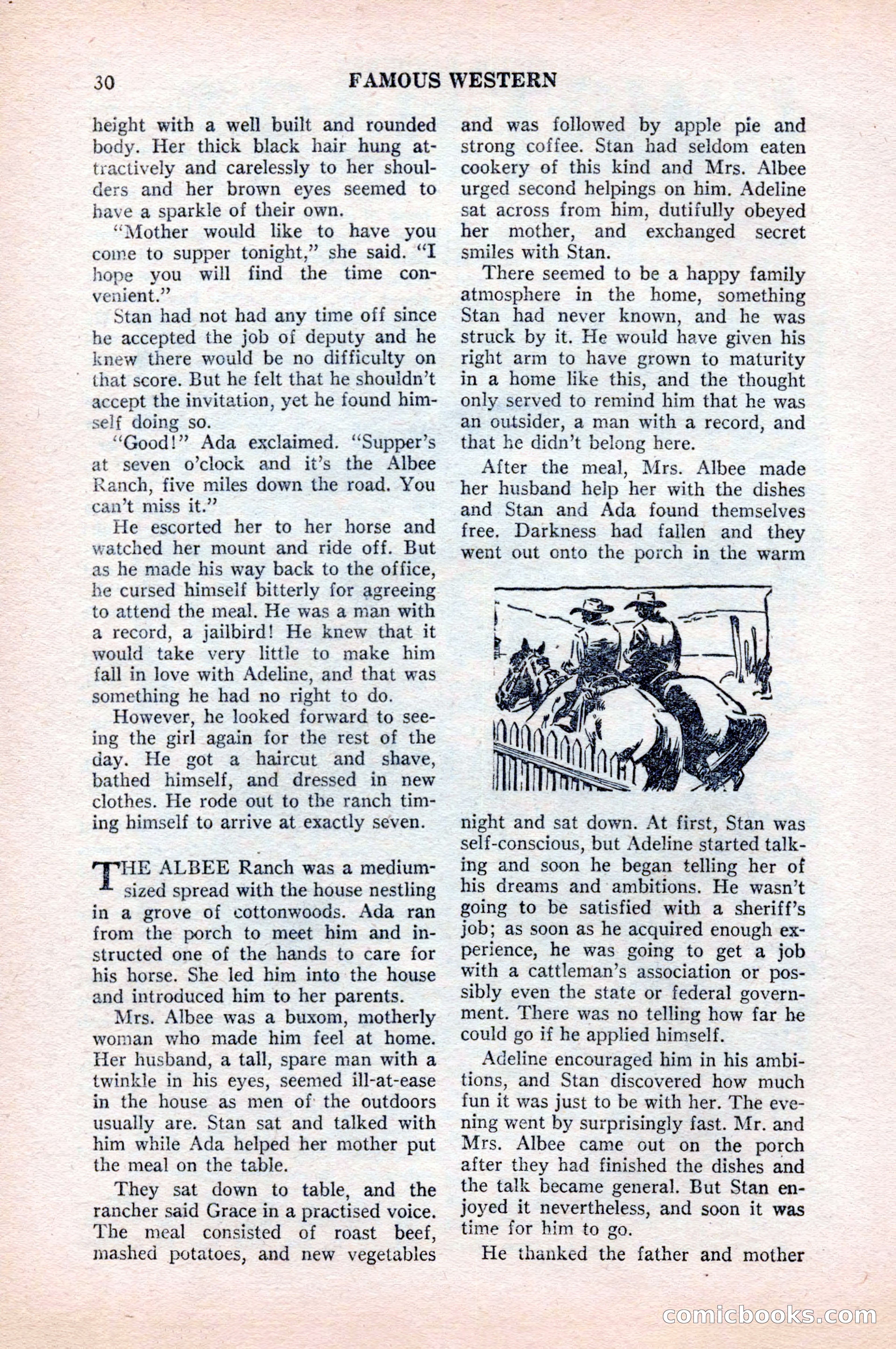 Famous Western, August 1954 — page 30 of 100