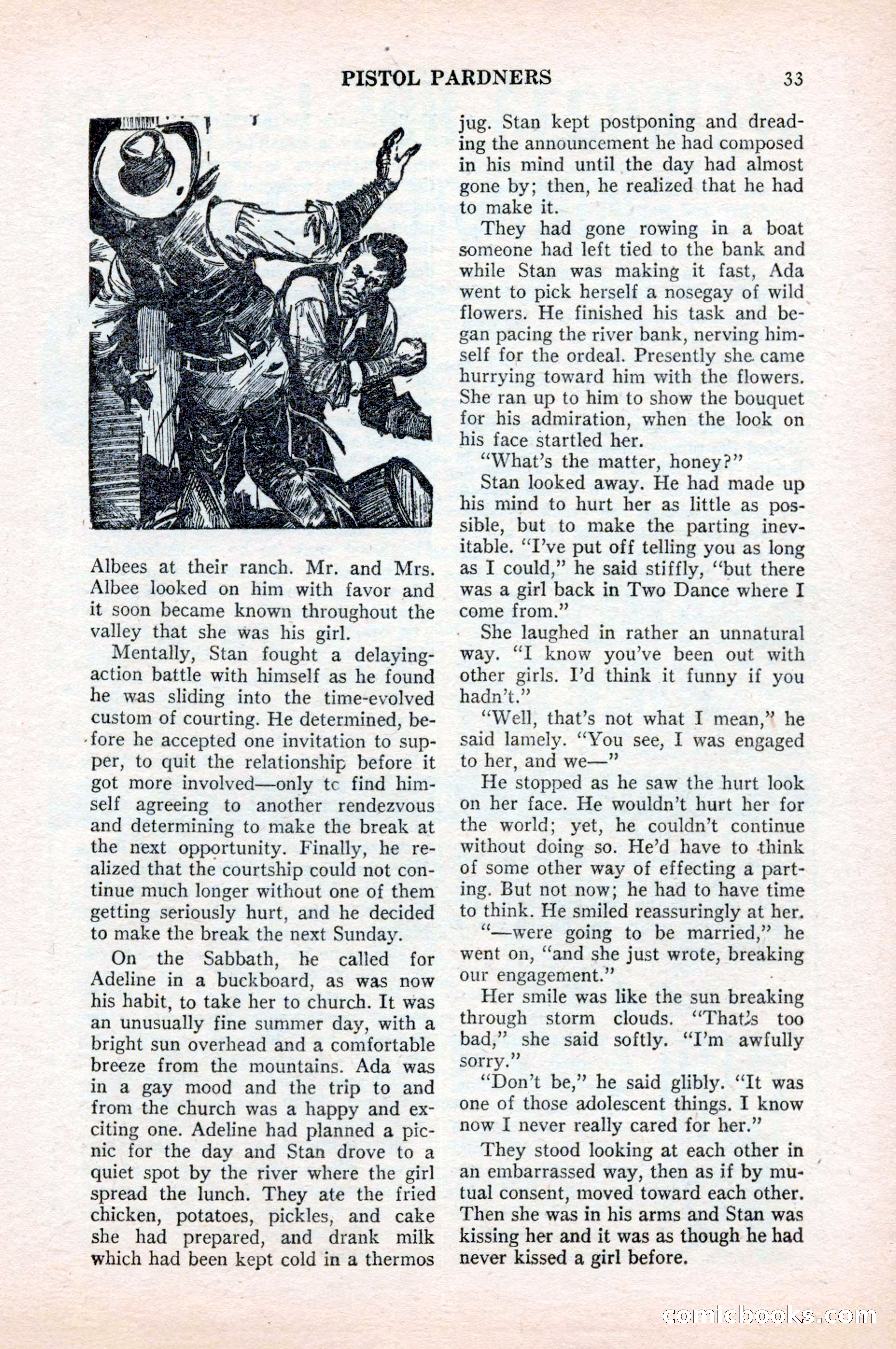 Famous Western, August 1954 — page 33 of 100