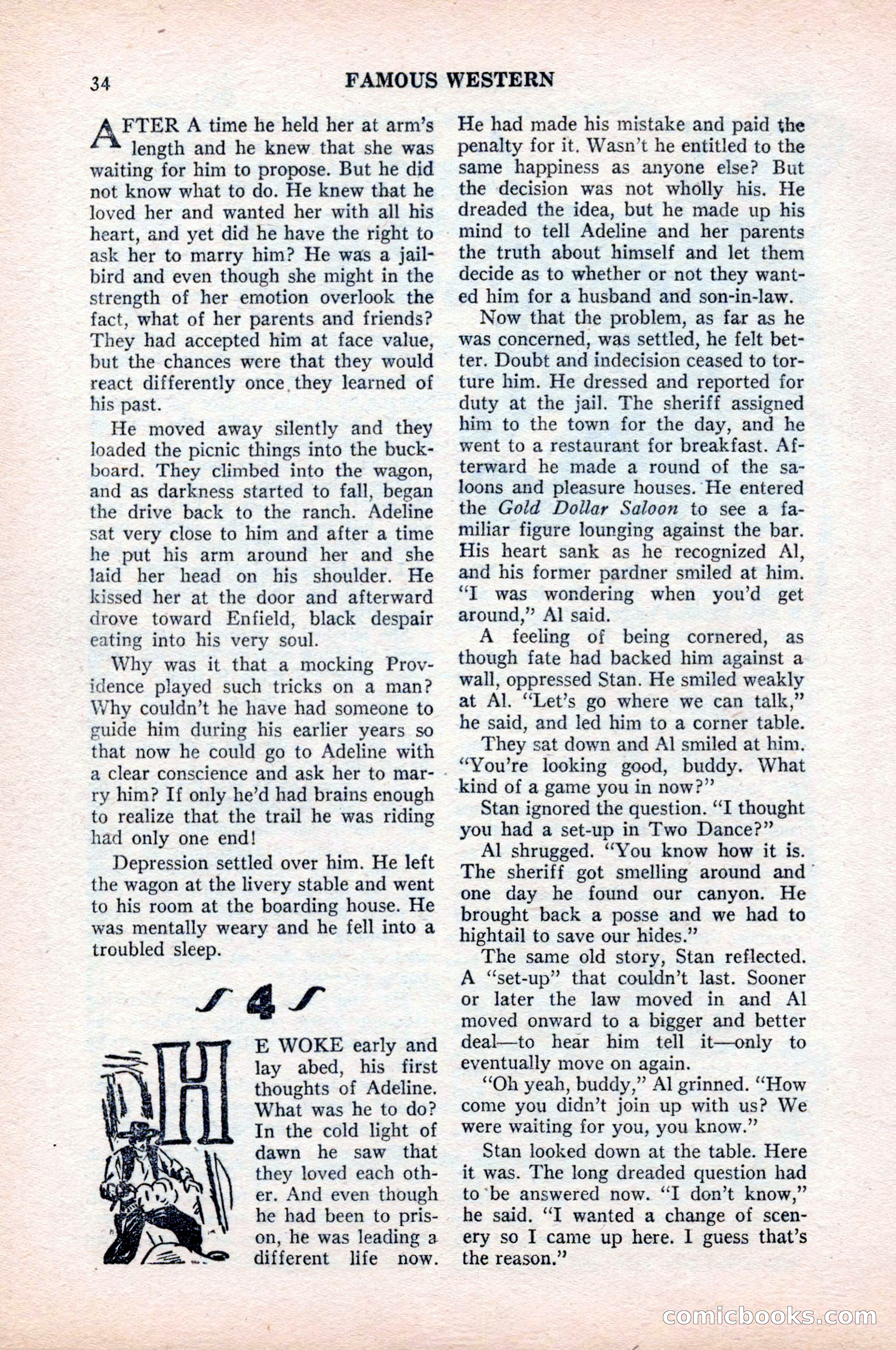 Famous Western, August 1954 — page 34 of 100