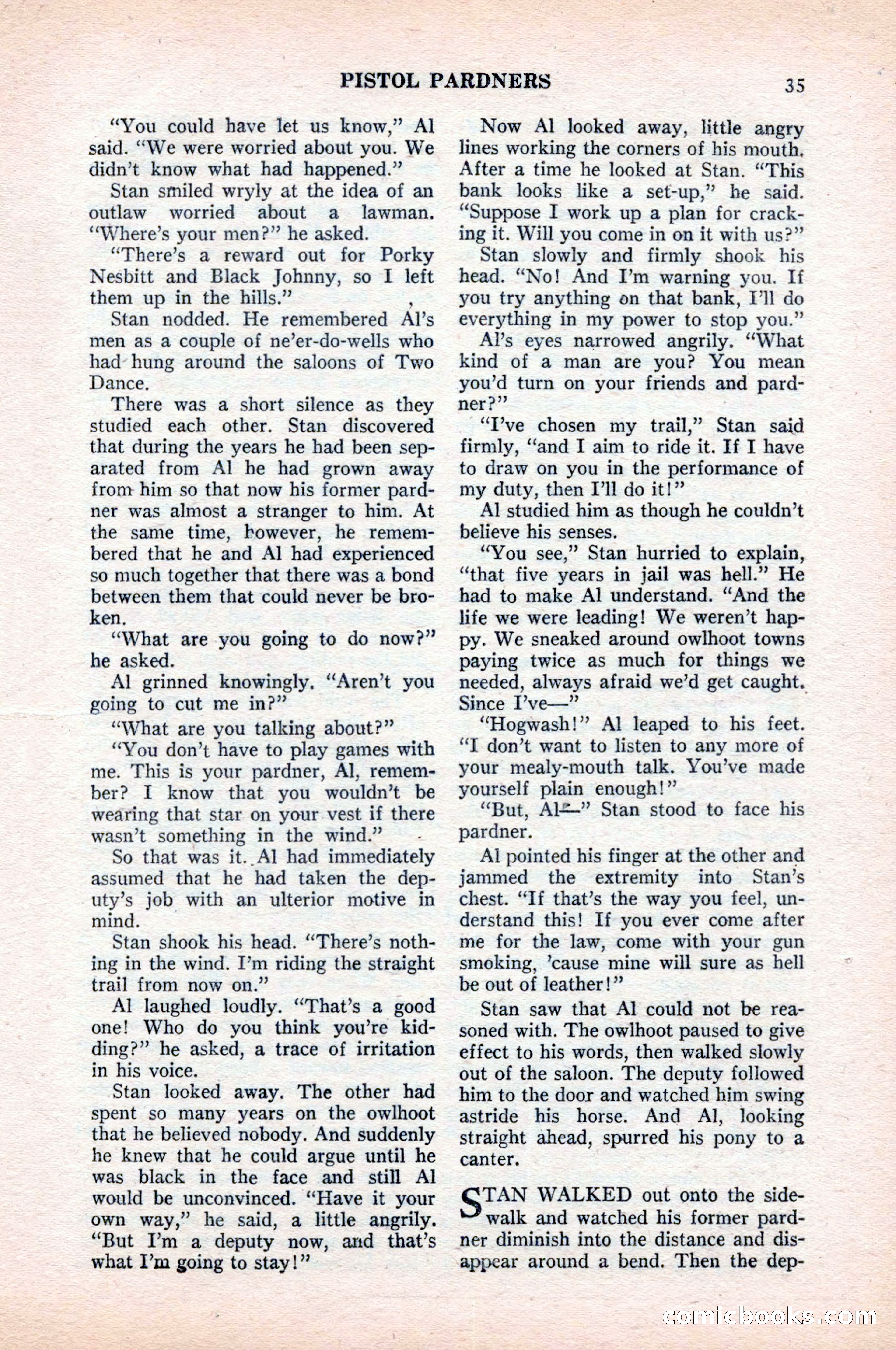 Famous Western, August 1954 — page 35 of 100