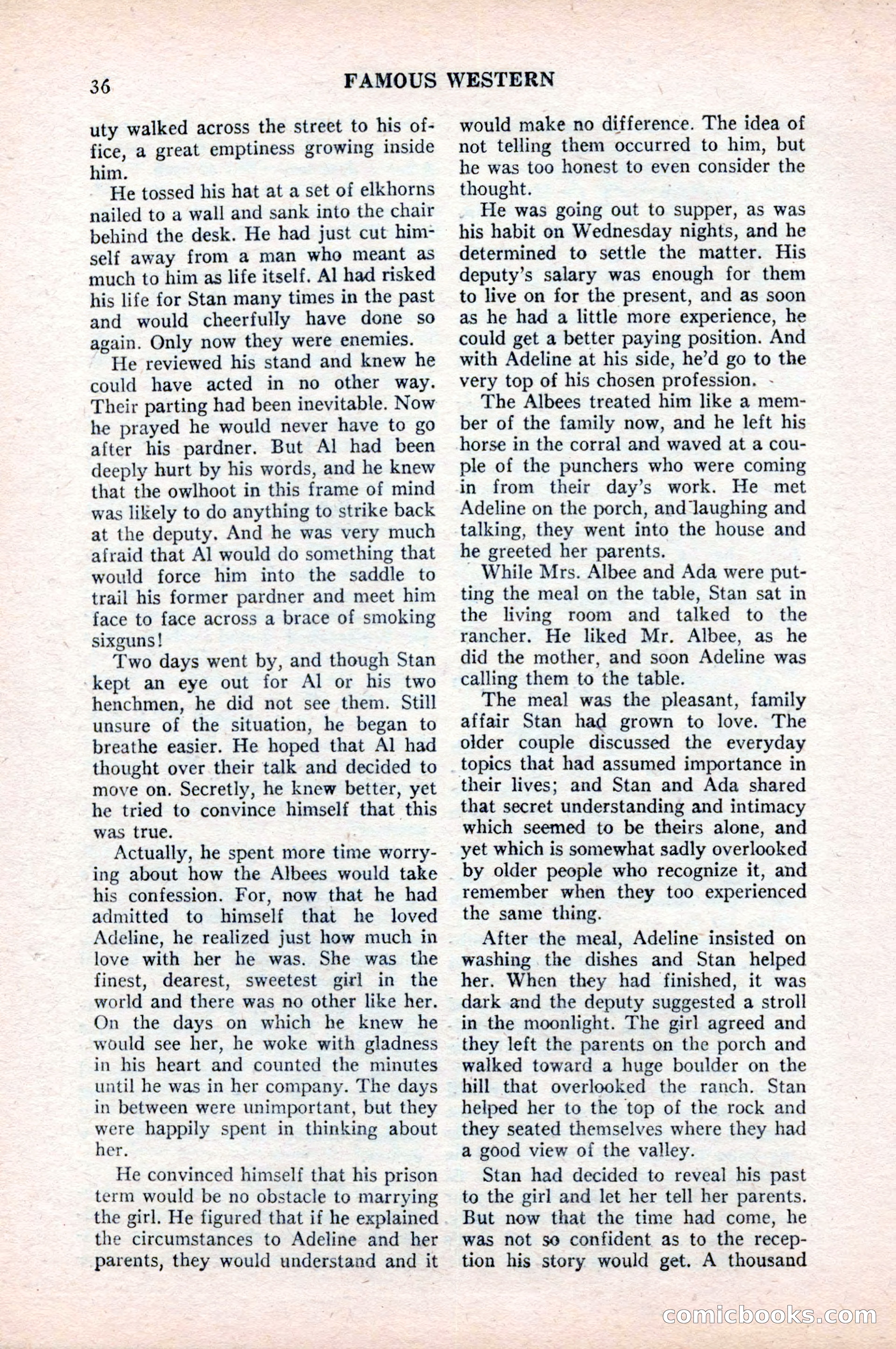 Famous Western, August 1954 — page 36 of 100