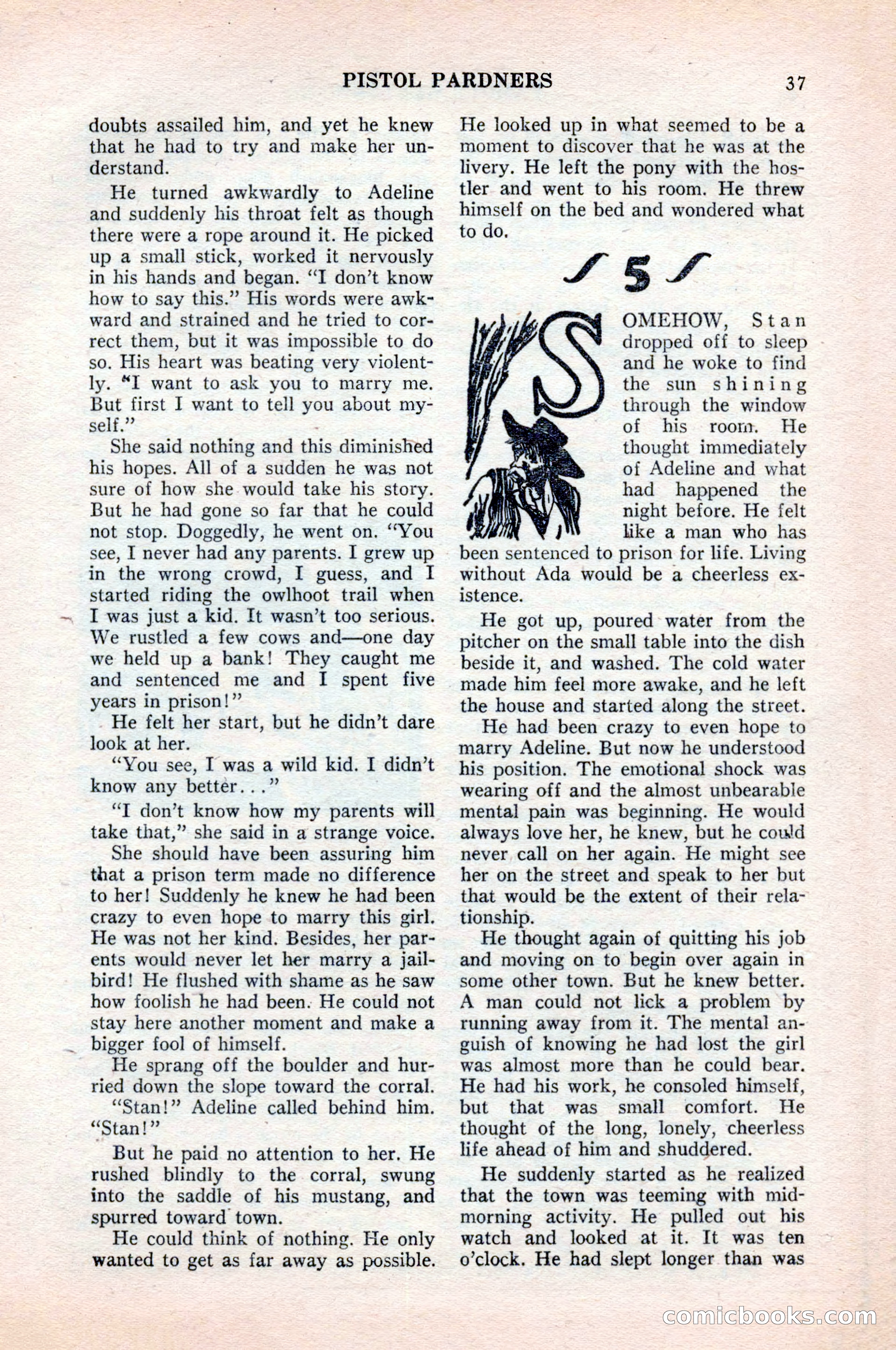 Famous Western, August 1954 — page 37 of 100