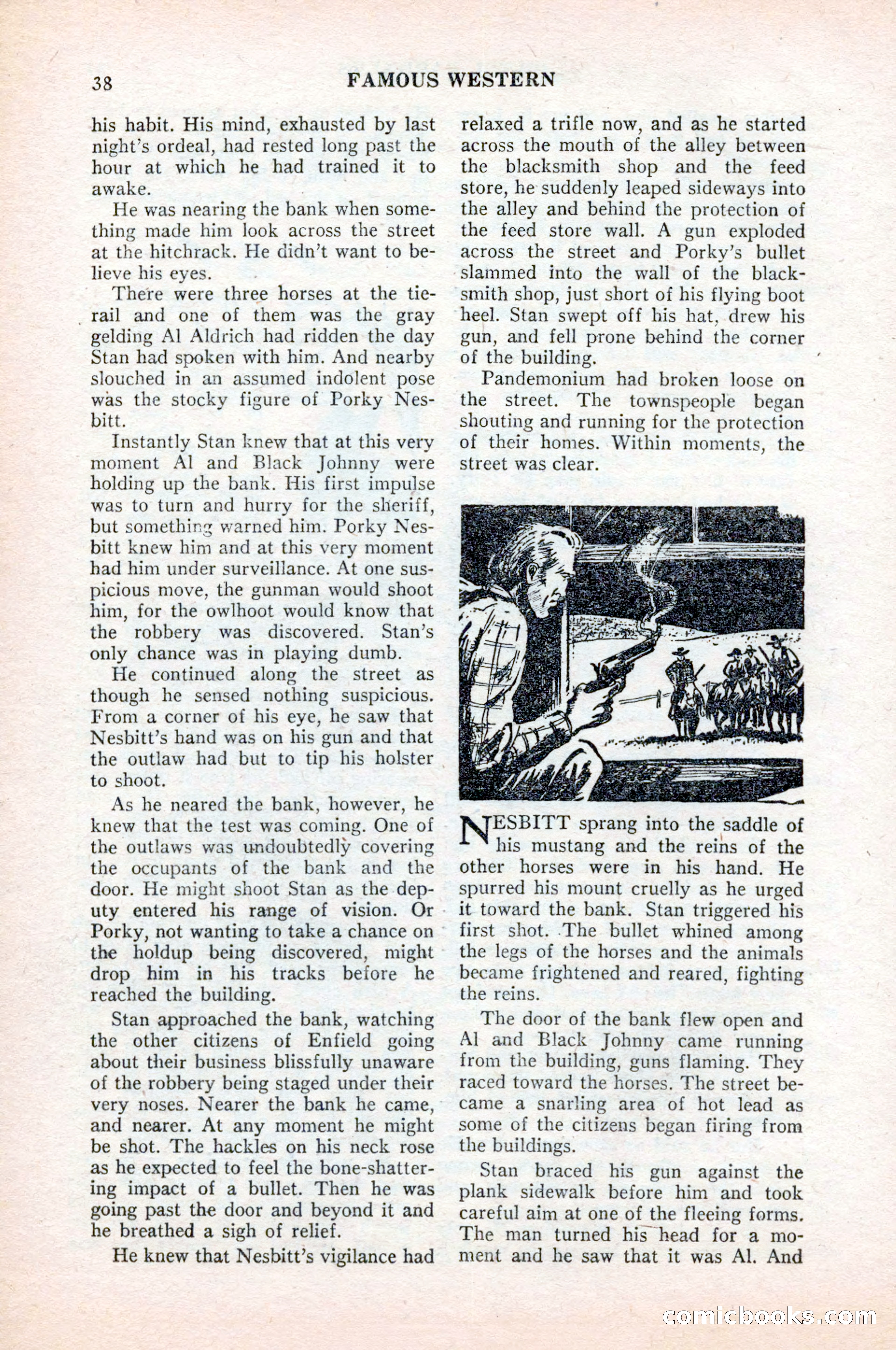 Famous Western, August 1954 — page 38 of 100