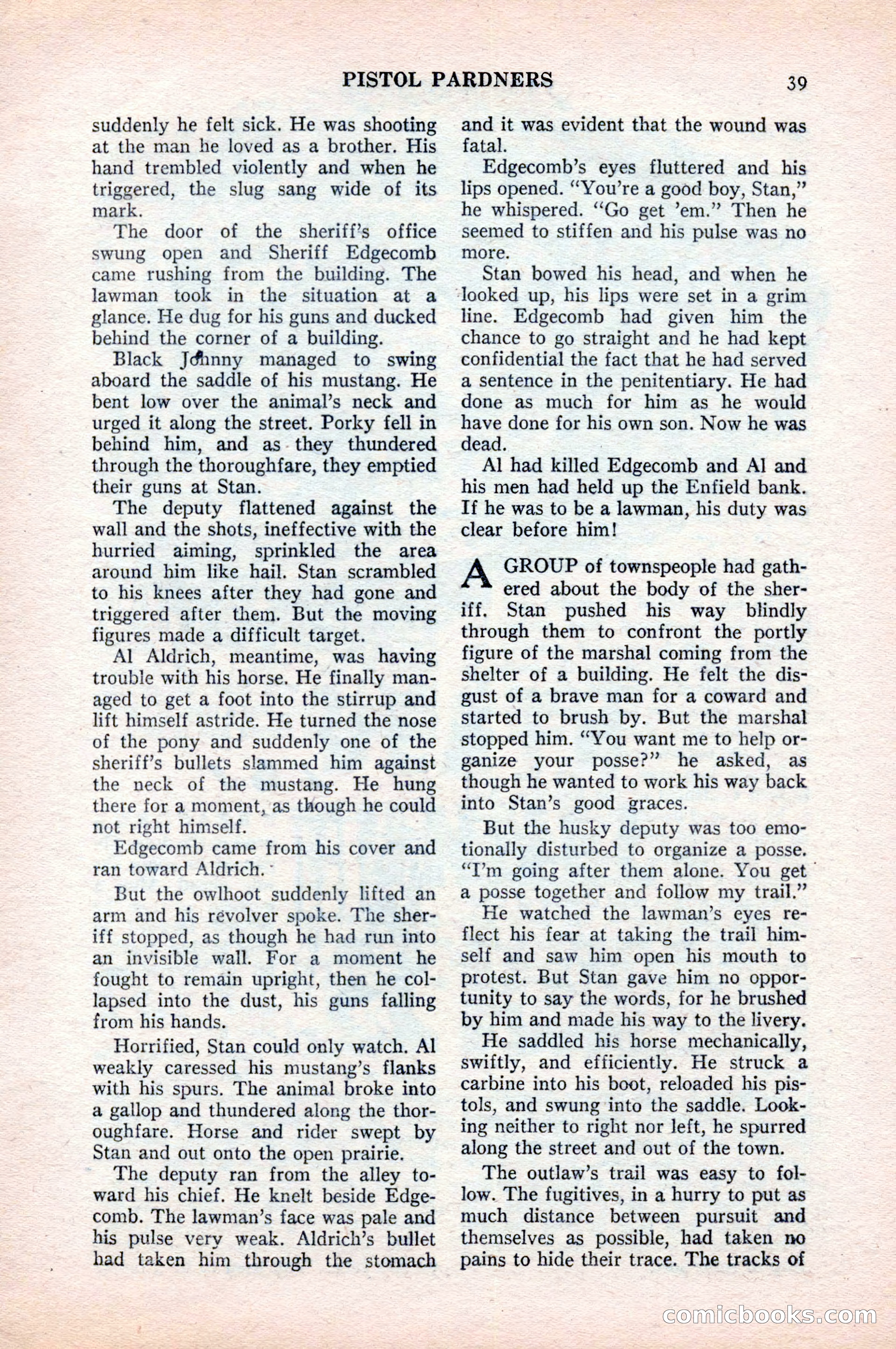 Famous Western, August 1954 — page 39 of 100