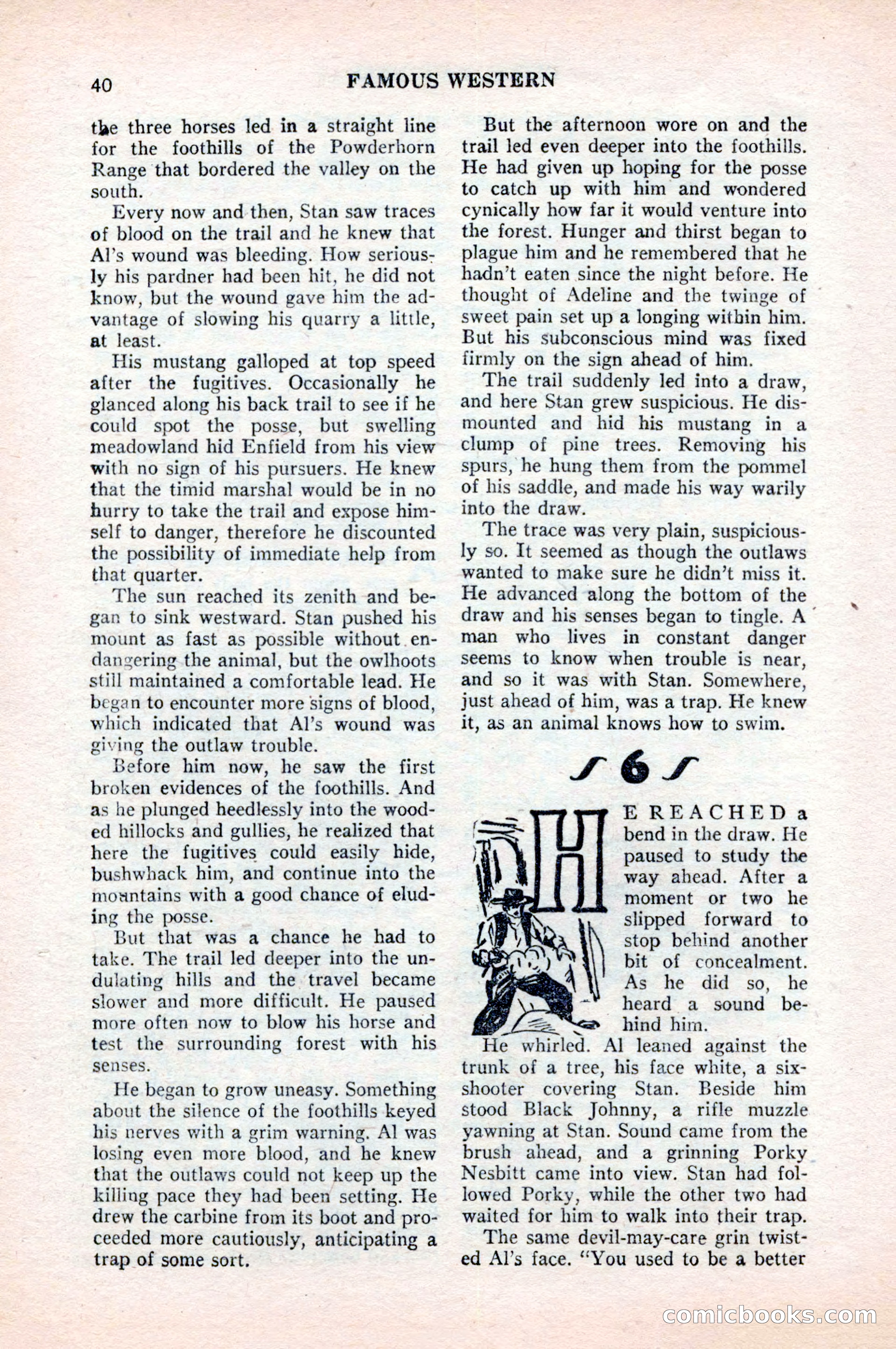 Famous Western, August 1954 — page 40 of 100