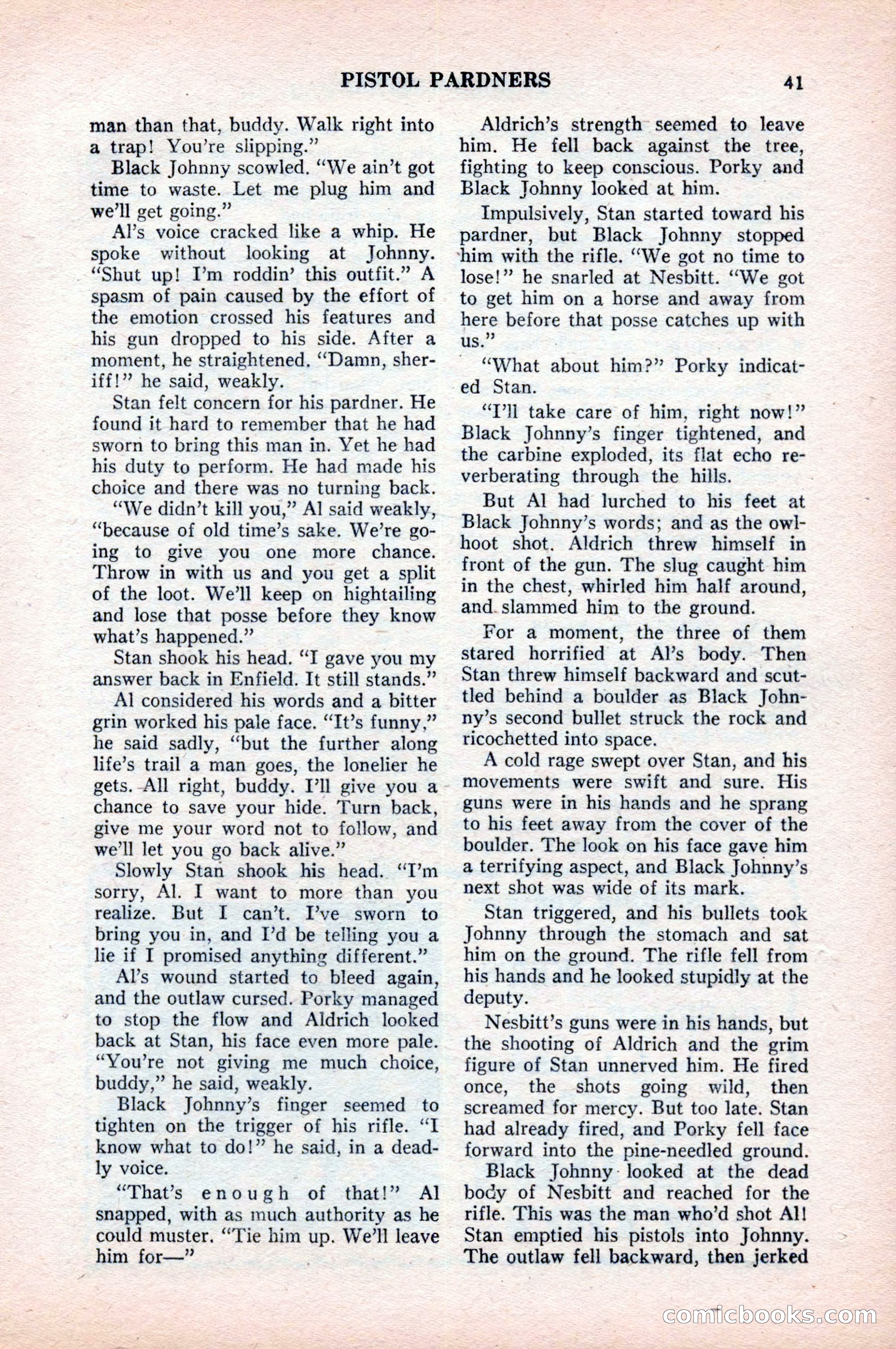 Famous Western, August 1954 — page 41 of 100