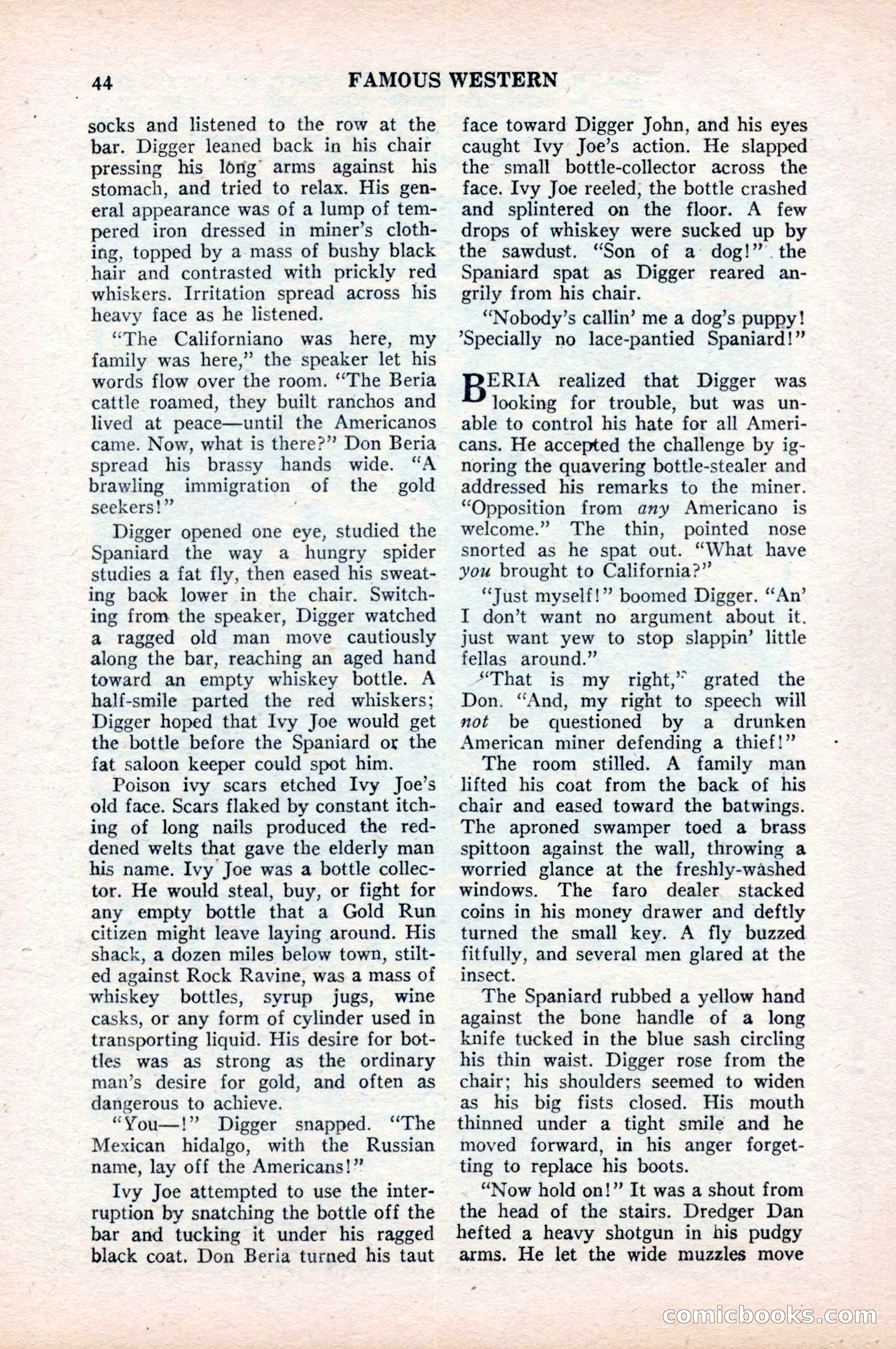 Famous Western, August 1954 — page 44 of 100
