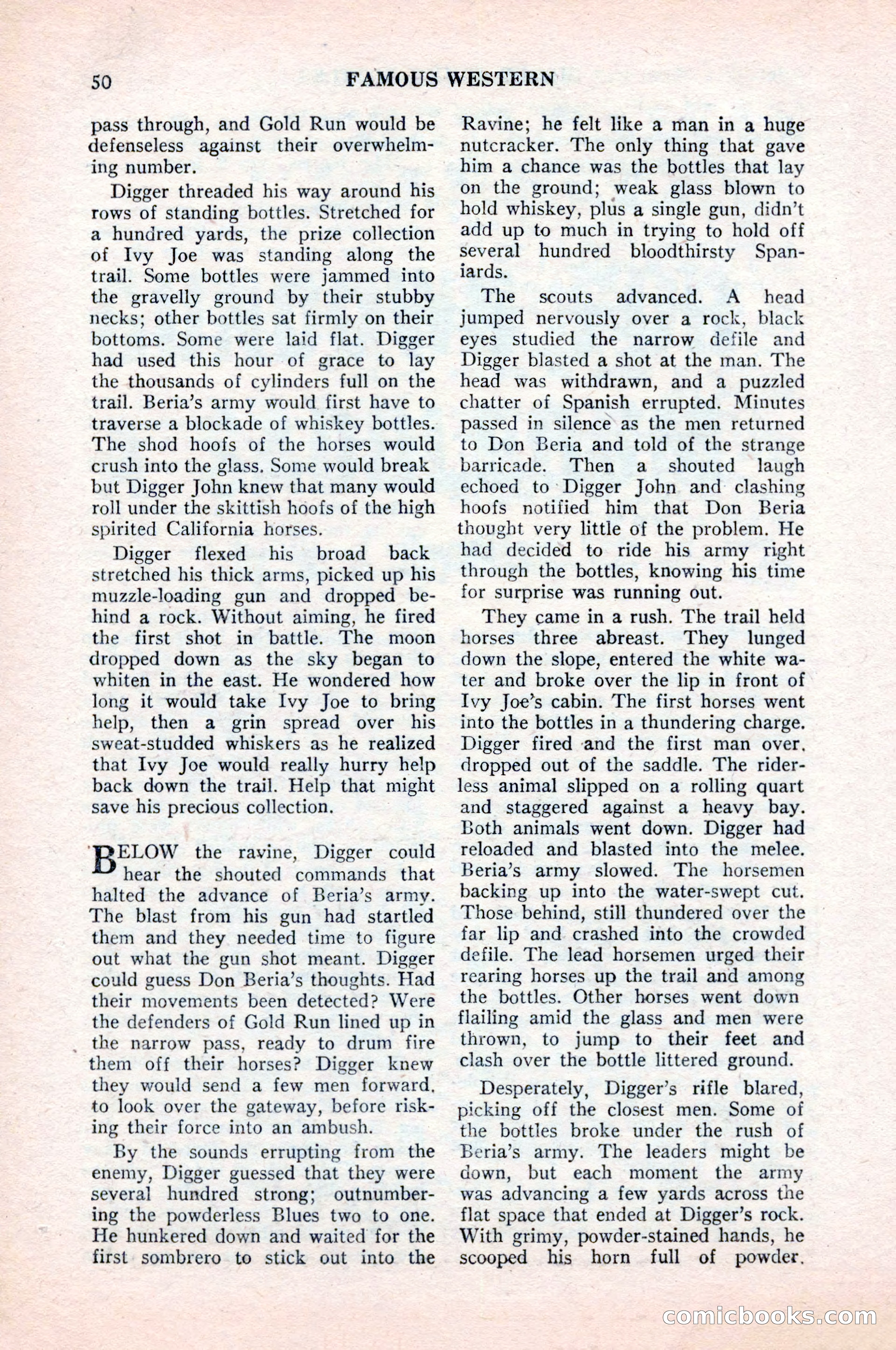 Famous Western, August 1954 — page 50 of 100
