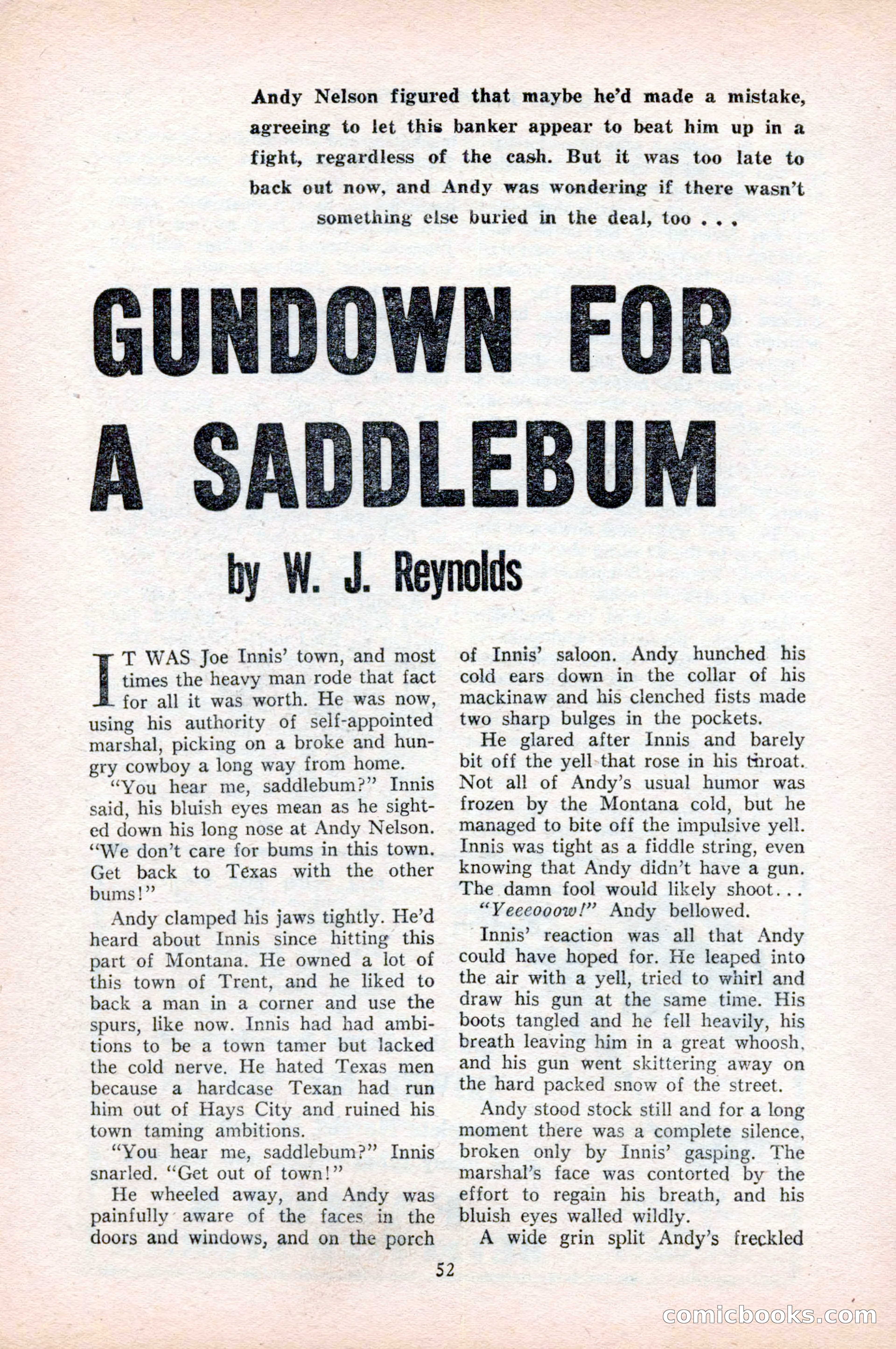 Famous Western, August 1954 — page 52 of 100
