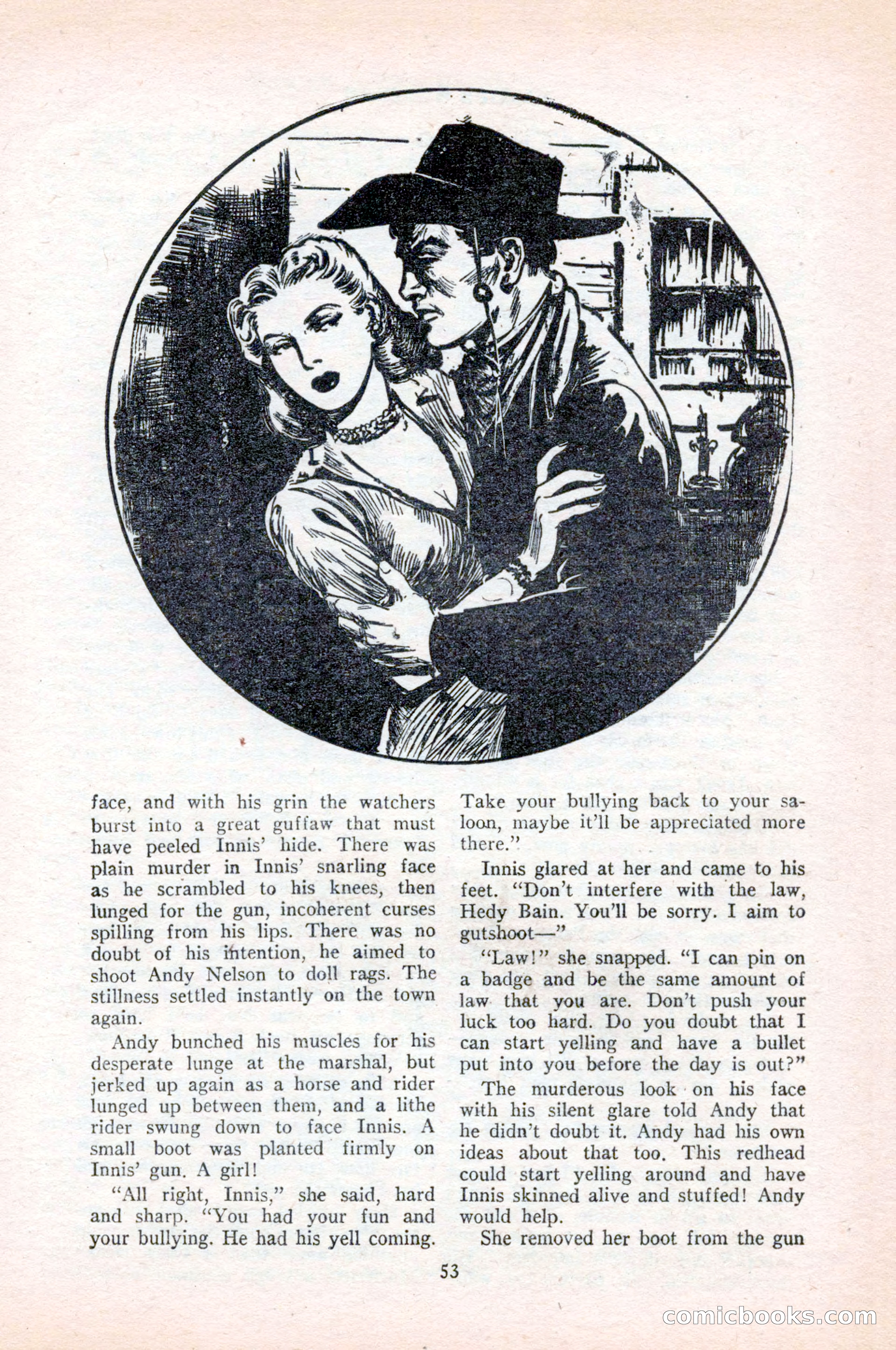 Famous Western, August 1954 — page 53 of 100