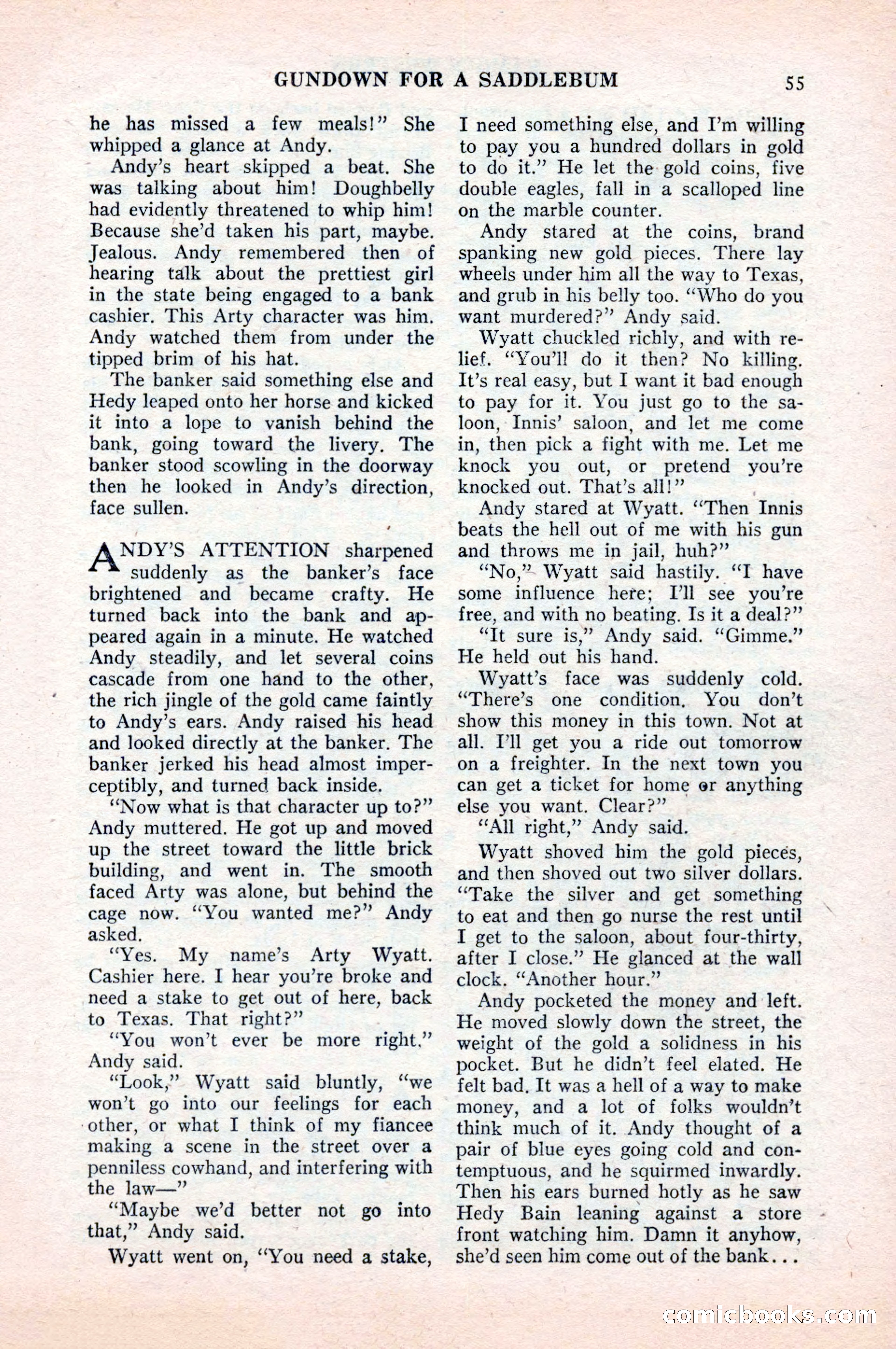 Famous Western, August 1954 — page 55 of 100