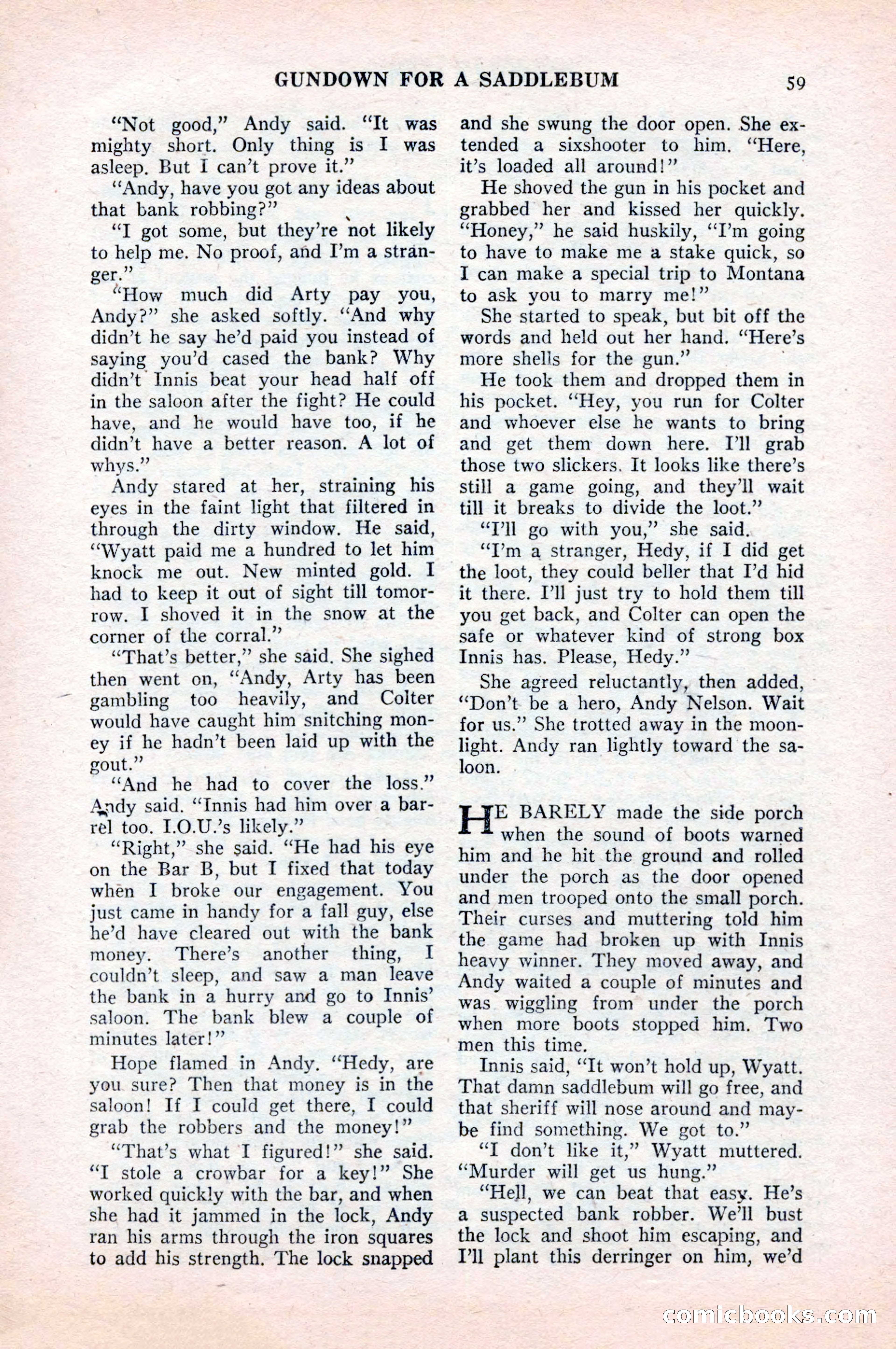 Famous Western, August 1954 — page 59 of 100