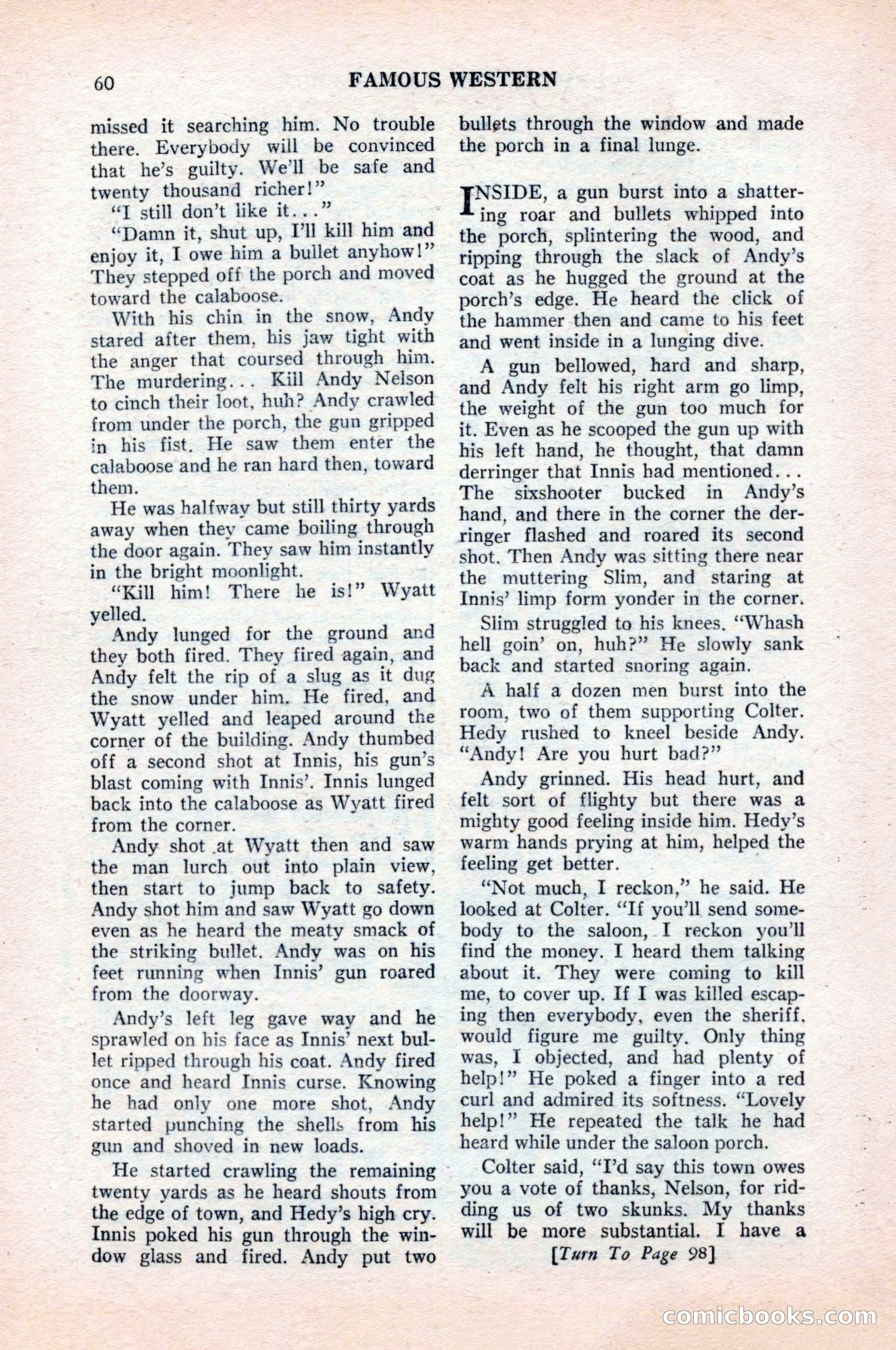 Famous Western, August 1954 — page 60 of 100