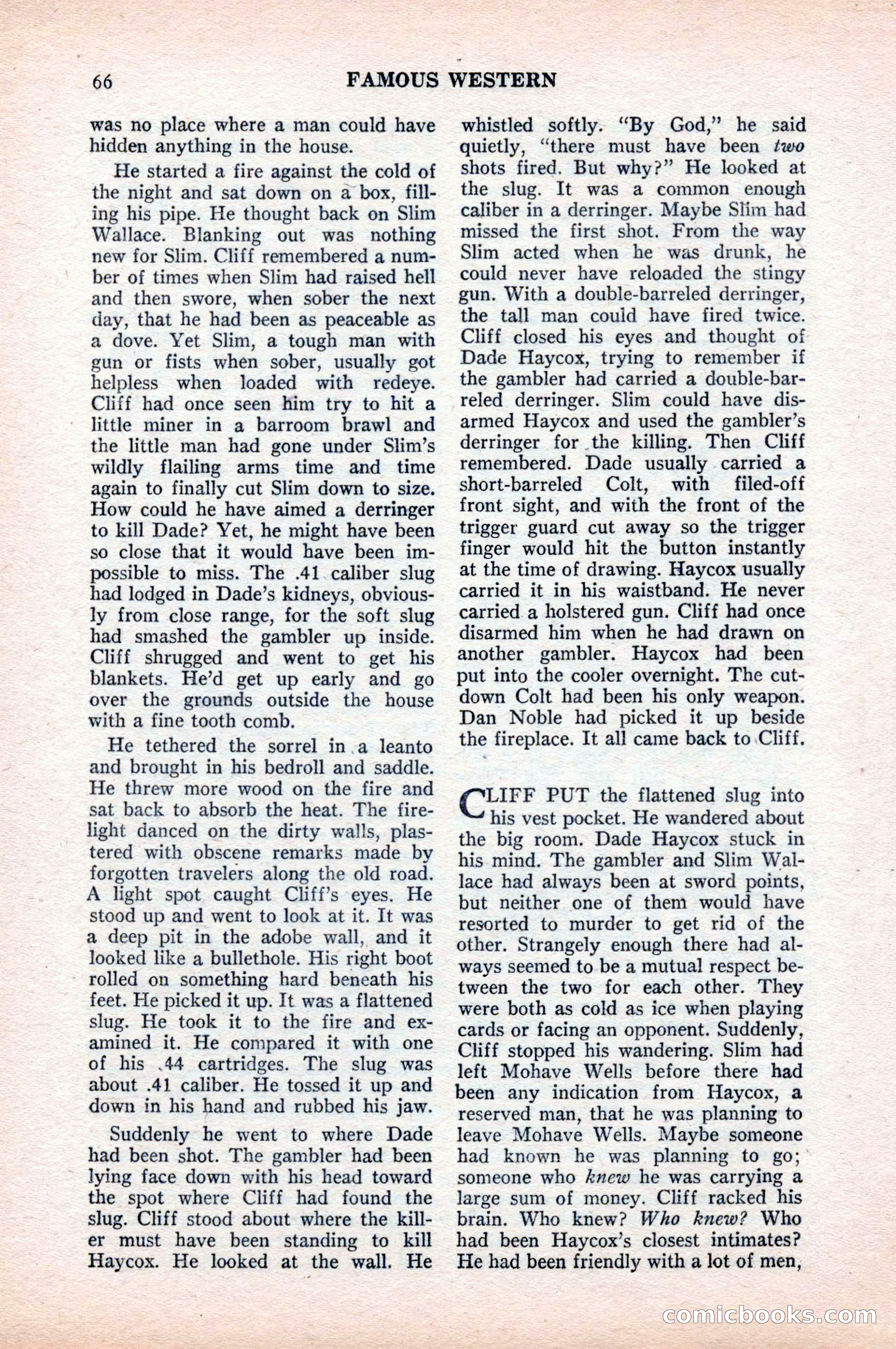 Famous Western, August 1954 — page 66 of 100