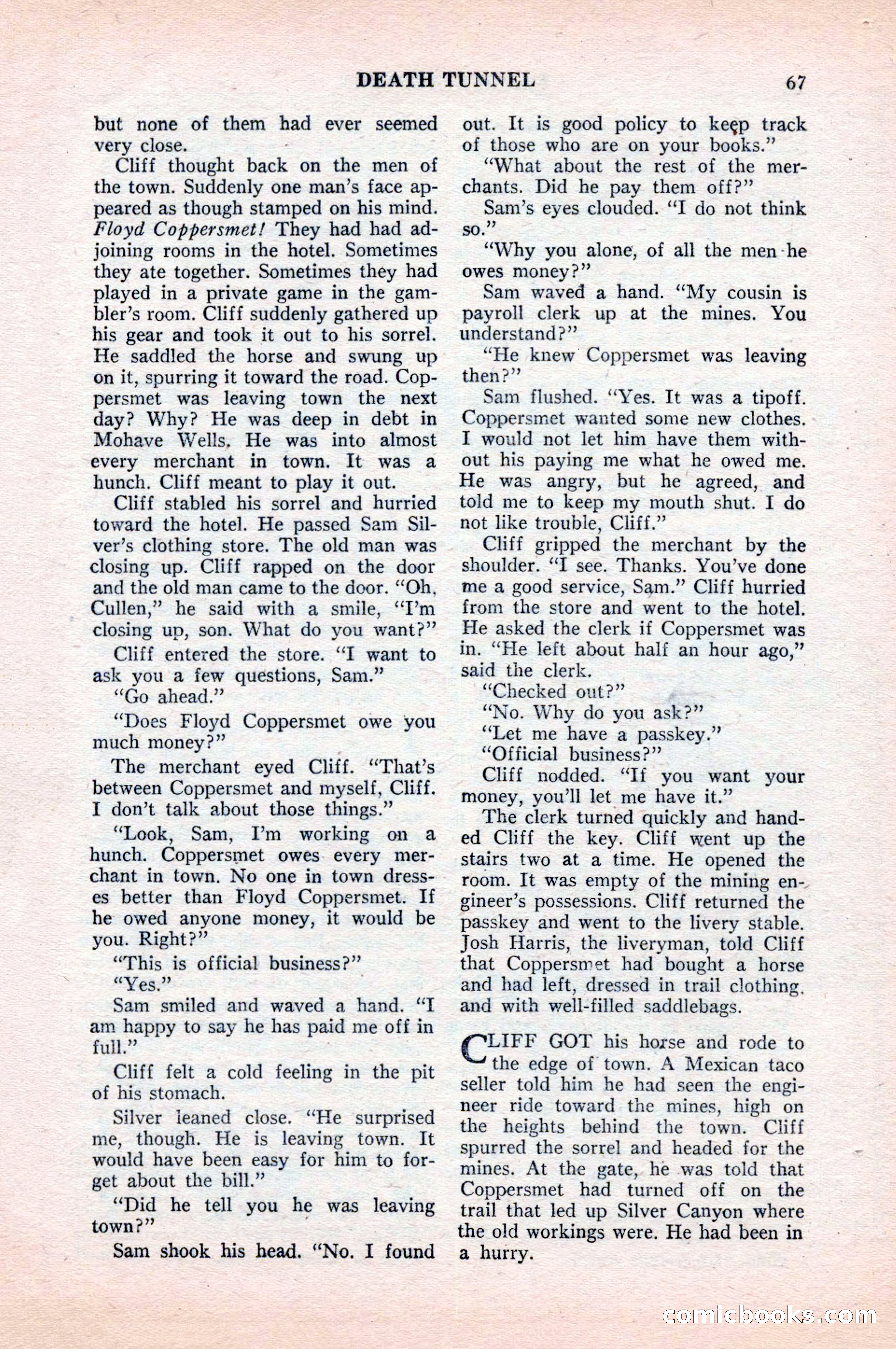 Famous Western, August 1954 — page 67 of 100