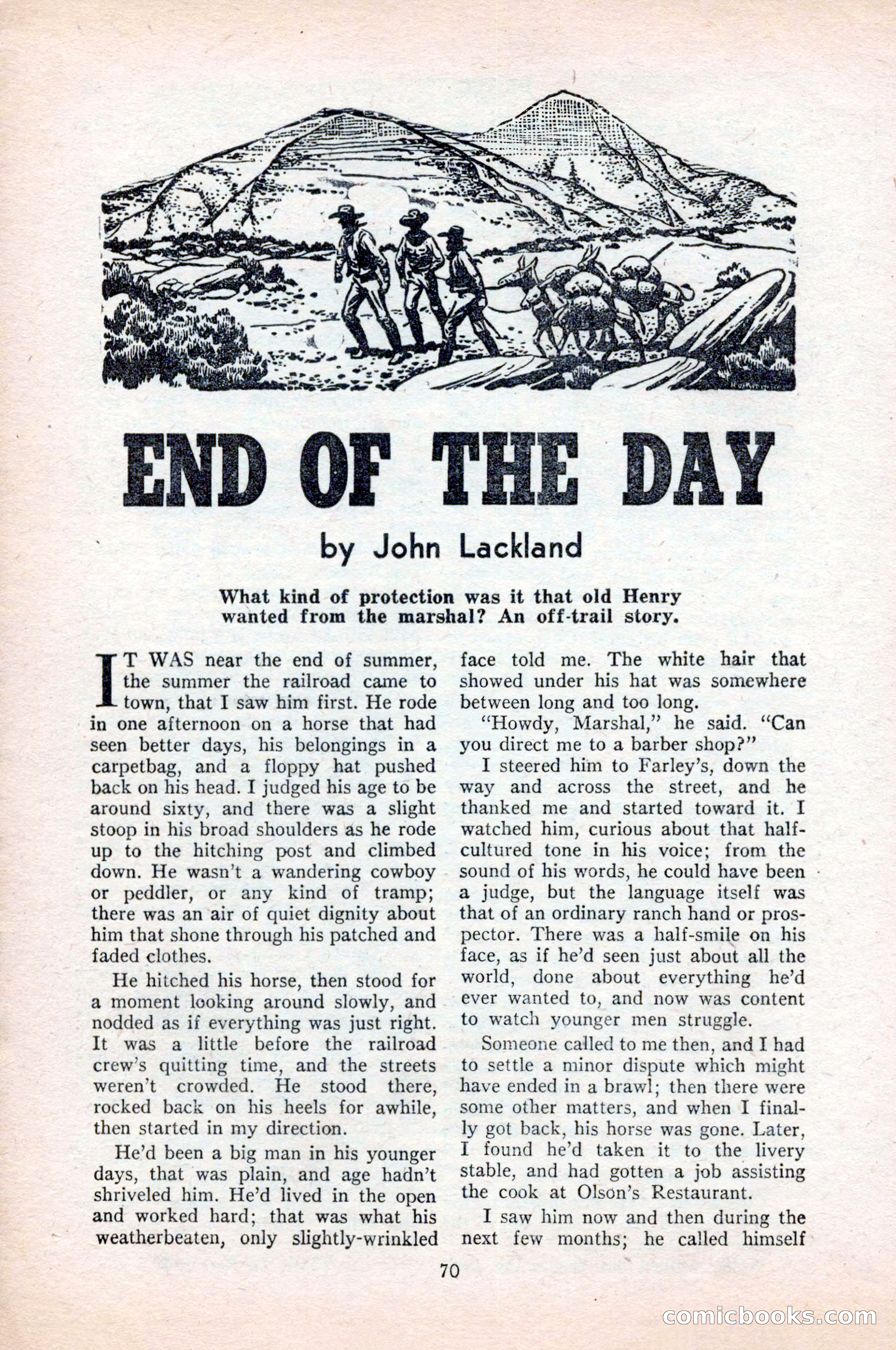 Famous Western, August 1954 — page 70 of 100