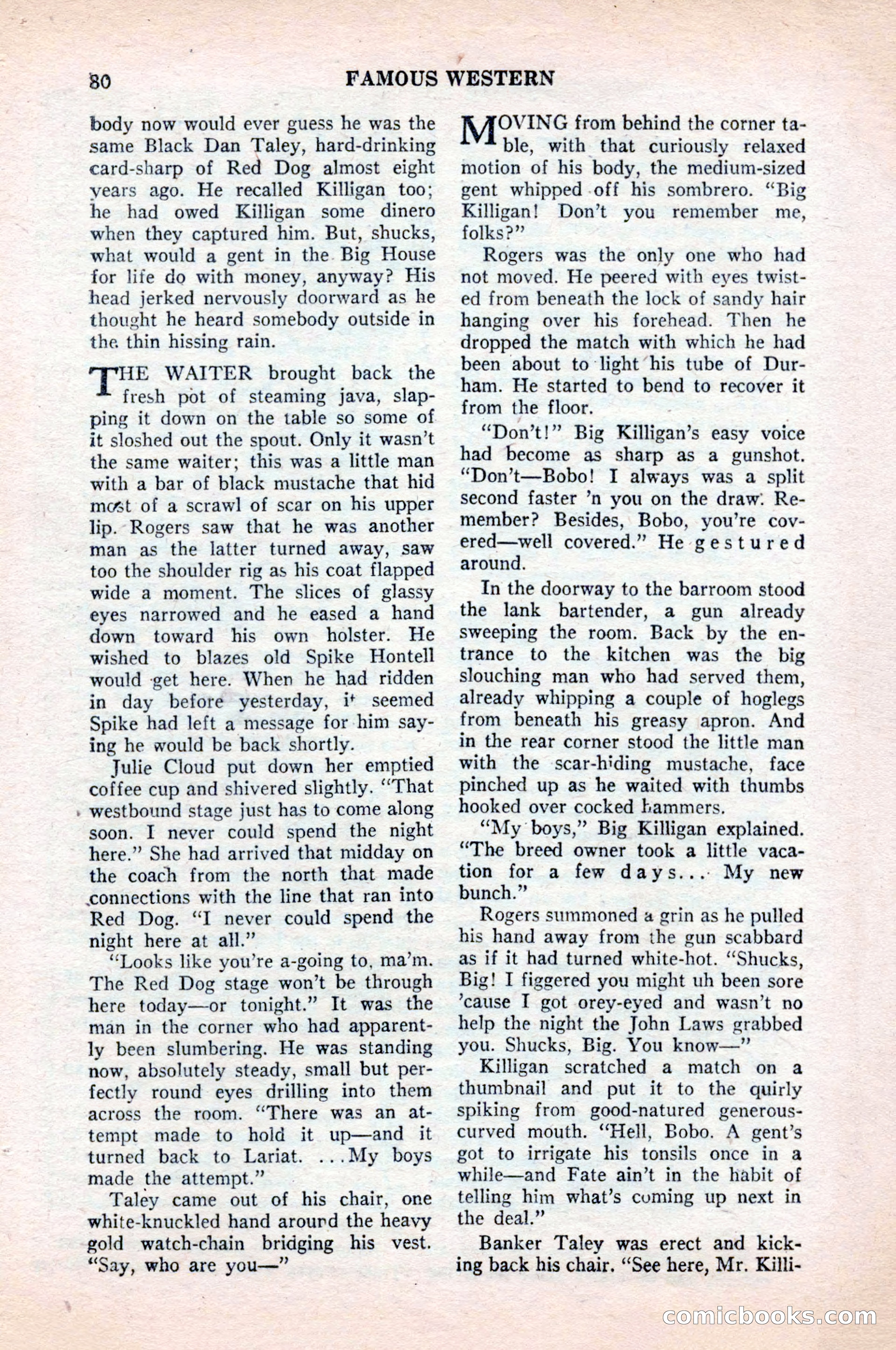 Famous Western, August 1954 — page 80 of 100