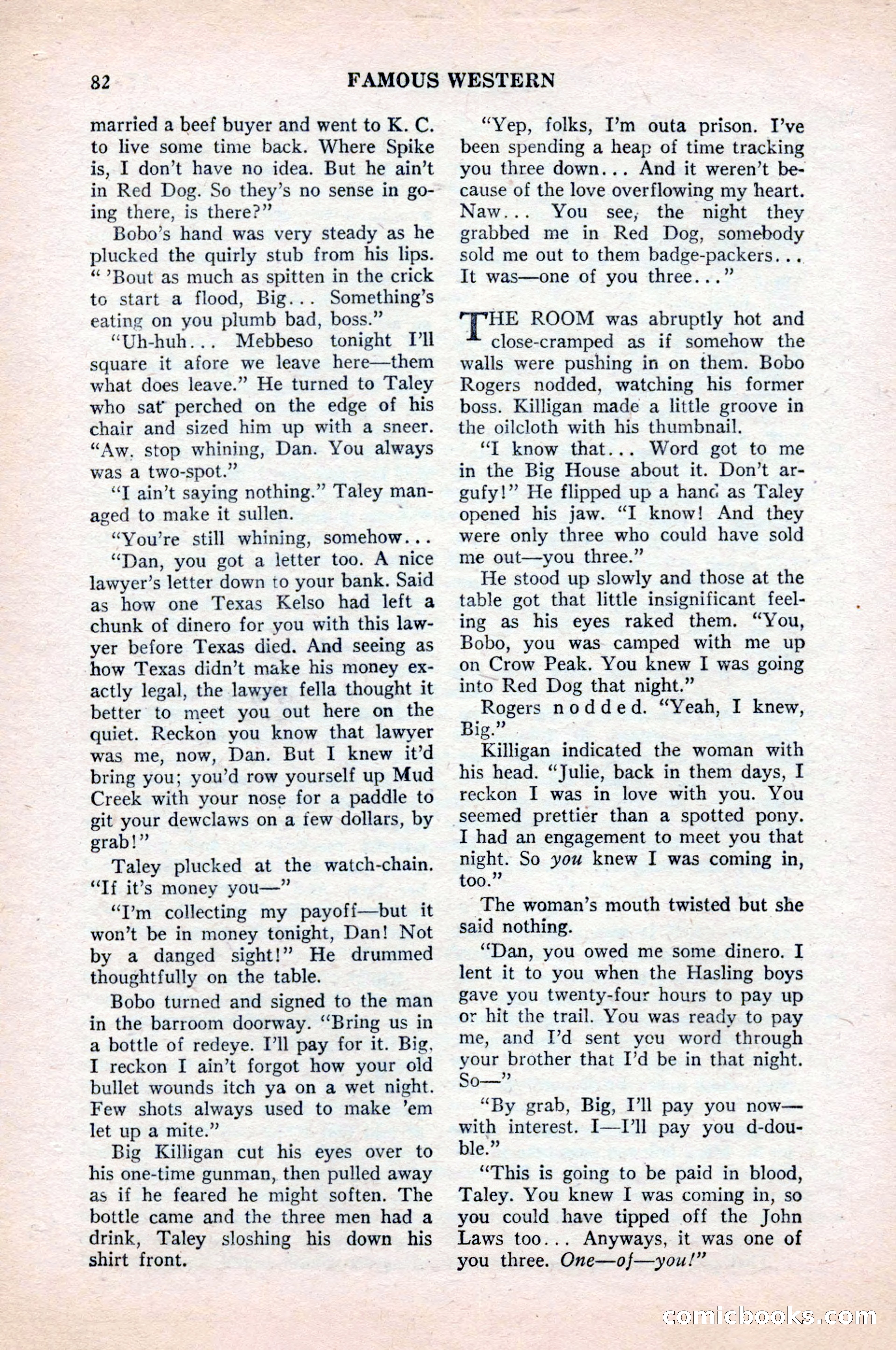 Famous Western, August 1954 — page 82 of 100