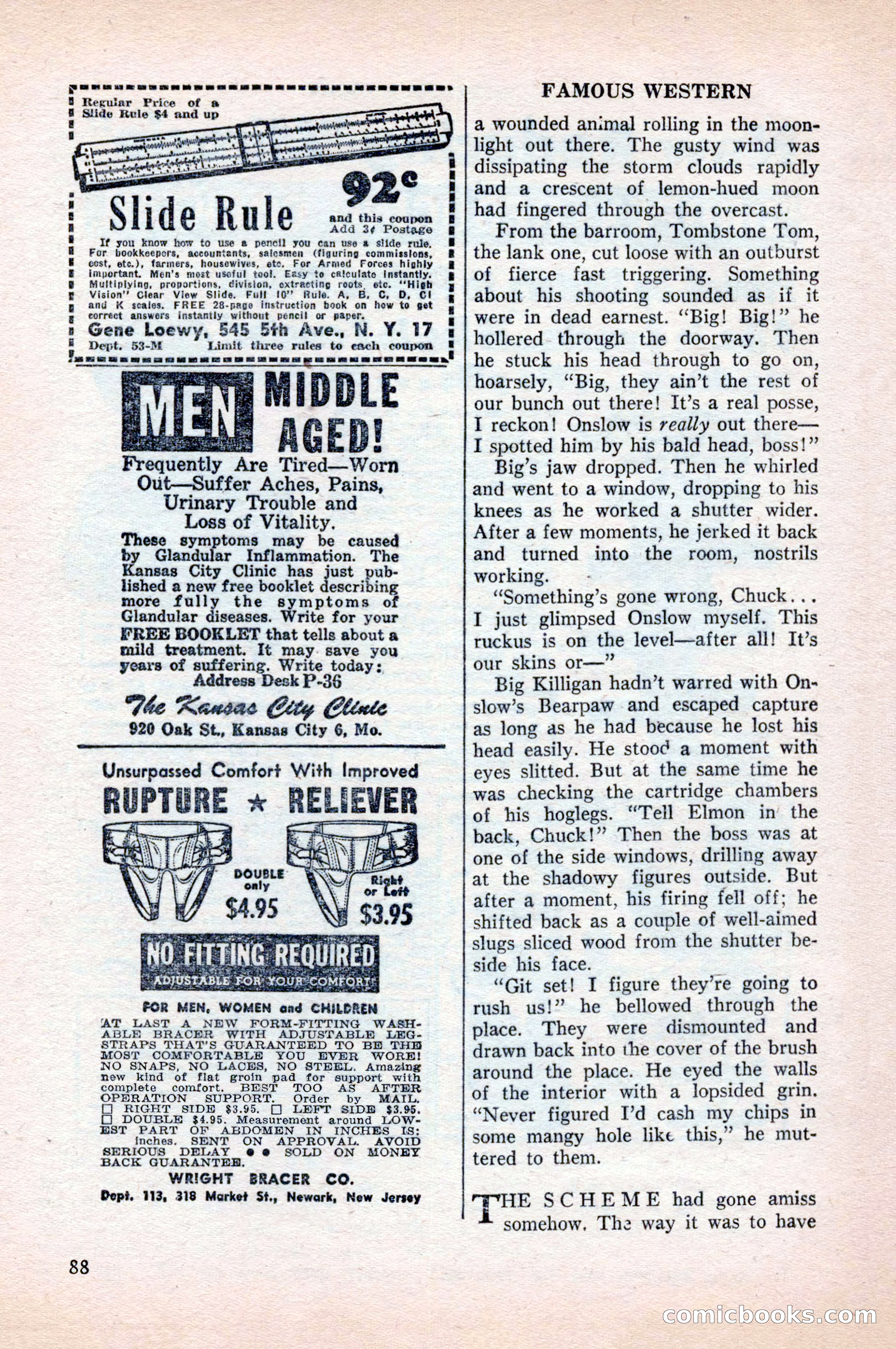 Famous Western, August 1954 — page 88 of 100