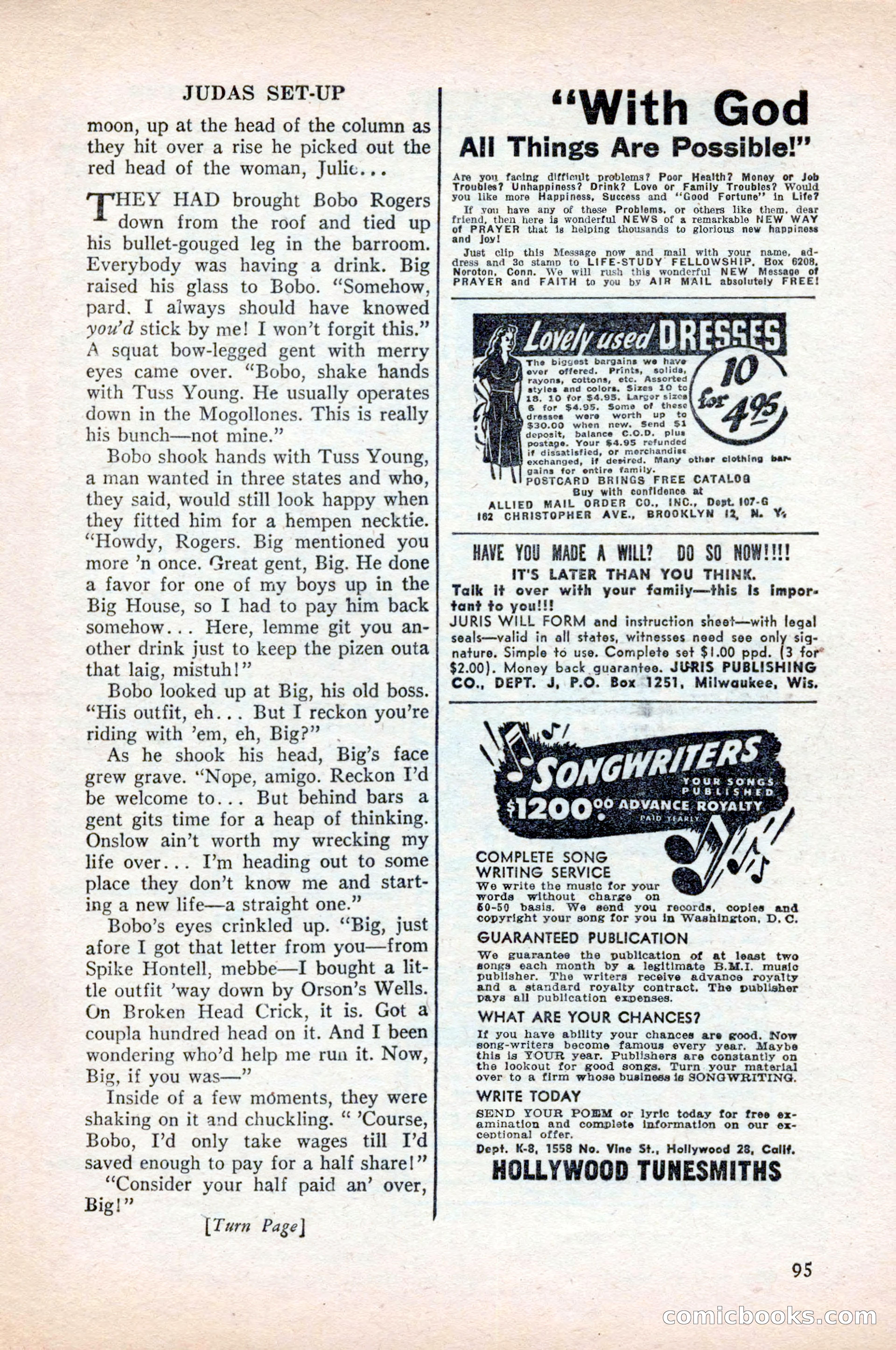 Famous Western, August 1954 — page 95 of 100