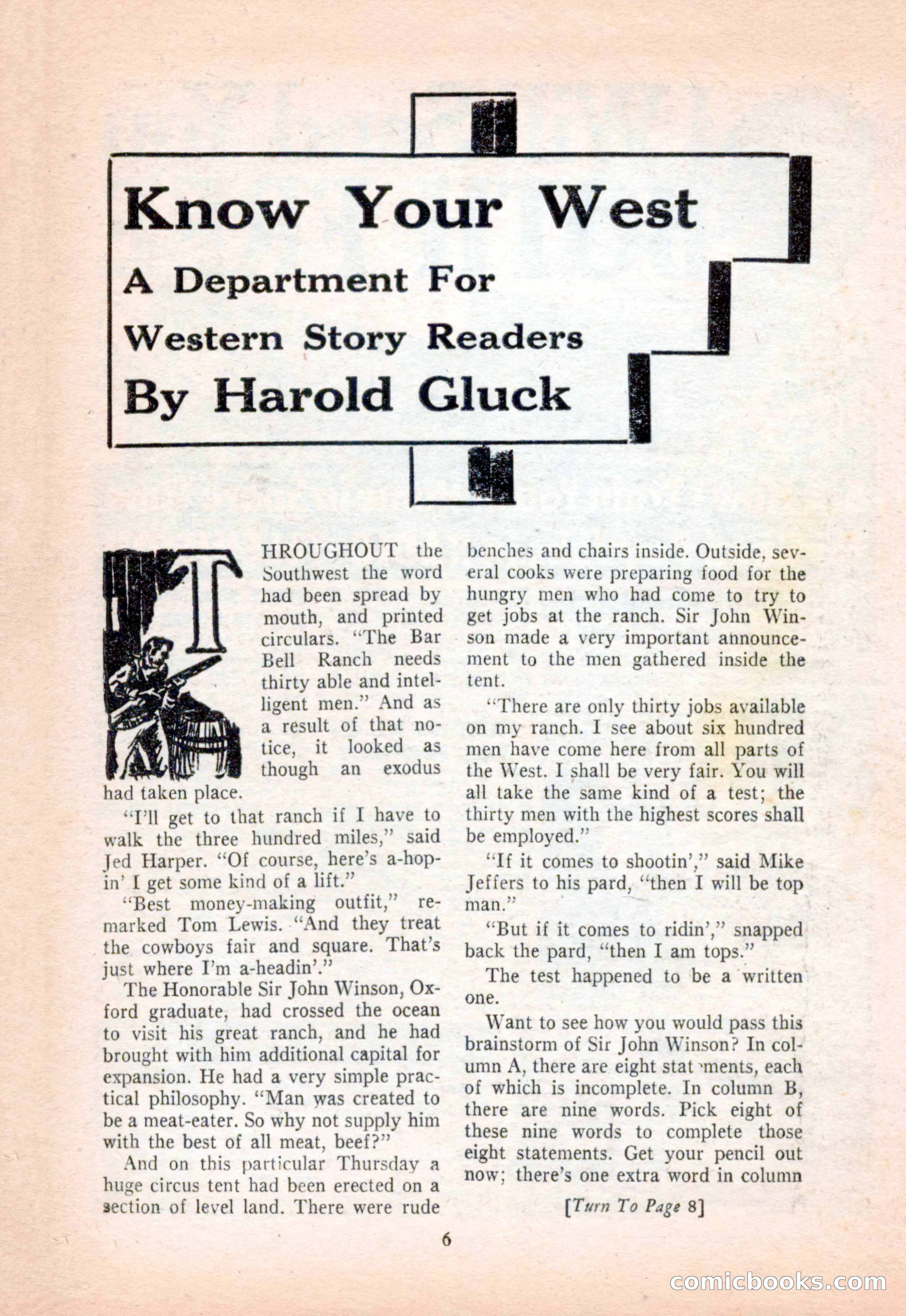 Famous Western, December 1954 — page 6 of 100