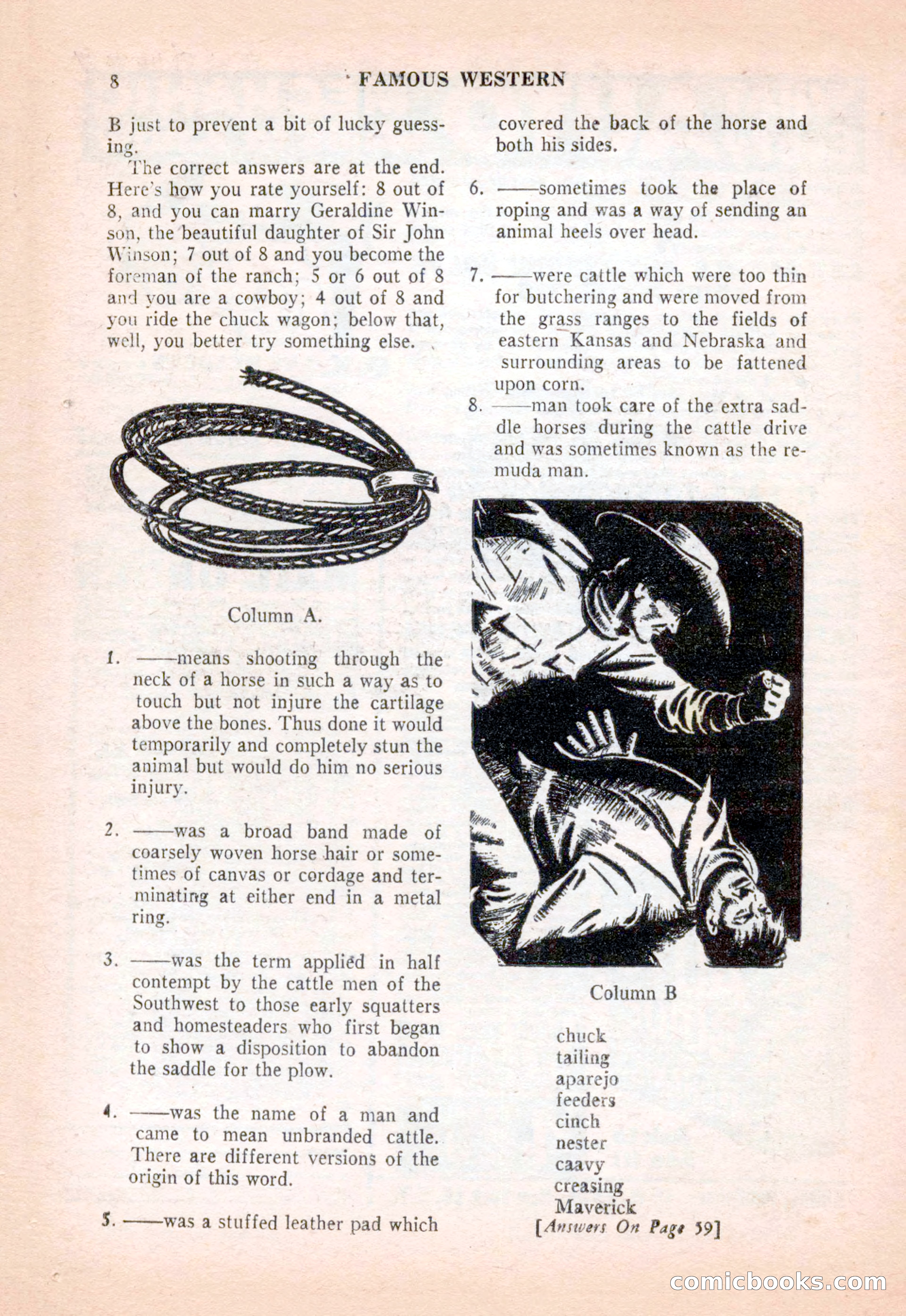 Famous Western, December 1954 — page 8 of 100